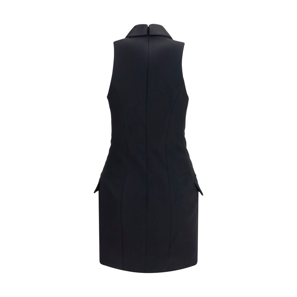Black Wool Oves Aries Casual Dress