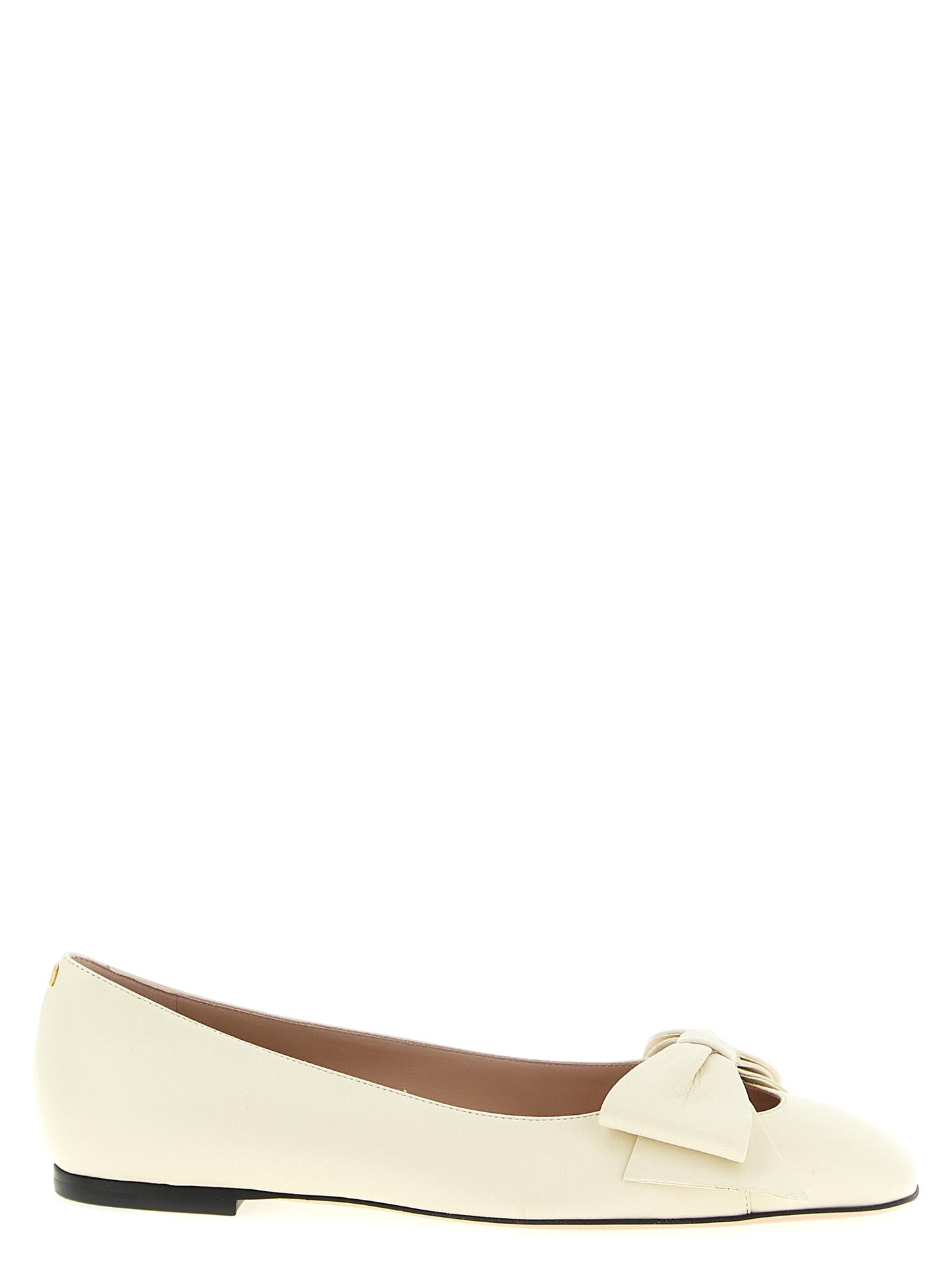 White Leather Ballet Flats