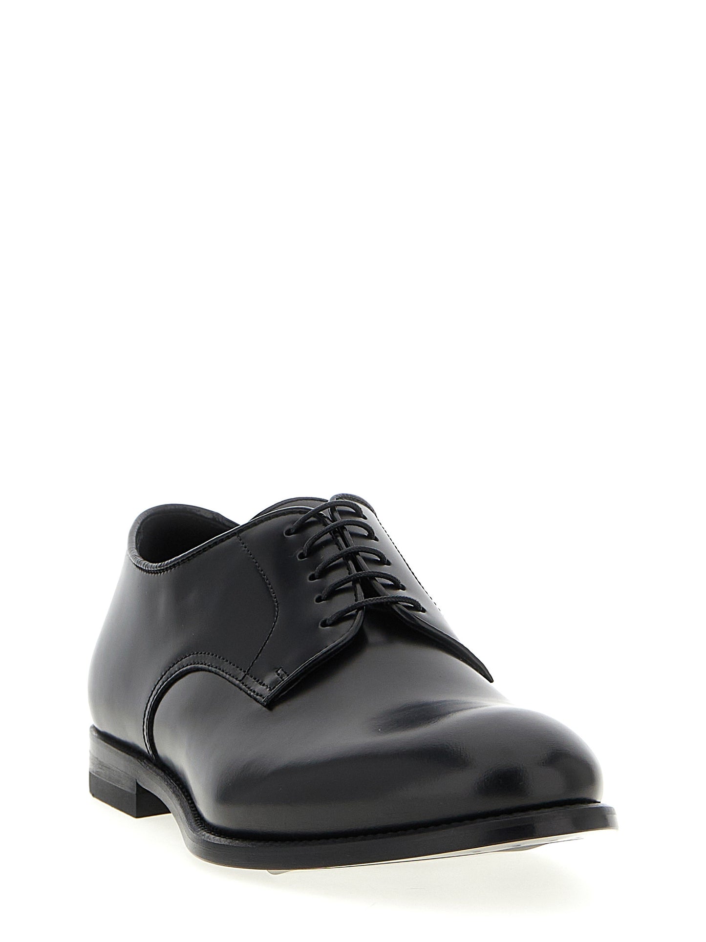 Black Calfskin Oxfords And Derbies