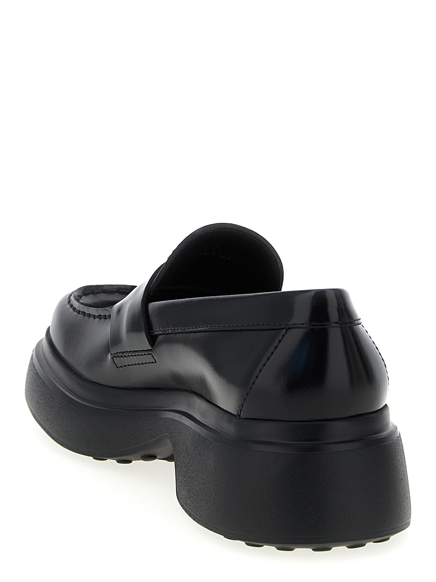 Black Calfskin Slip-On Loafers