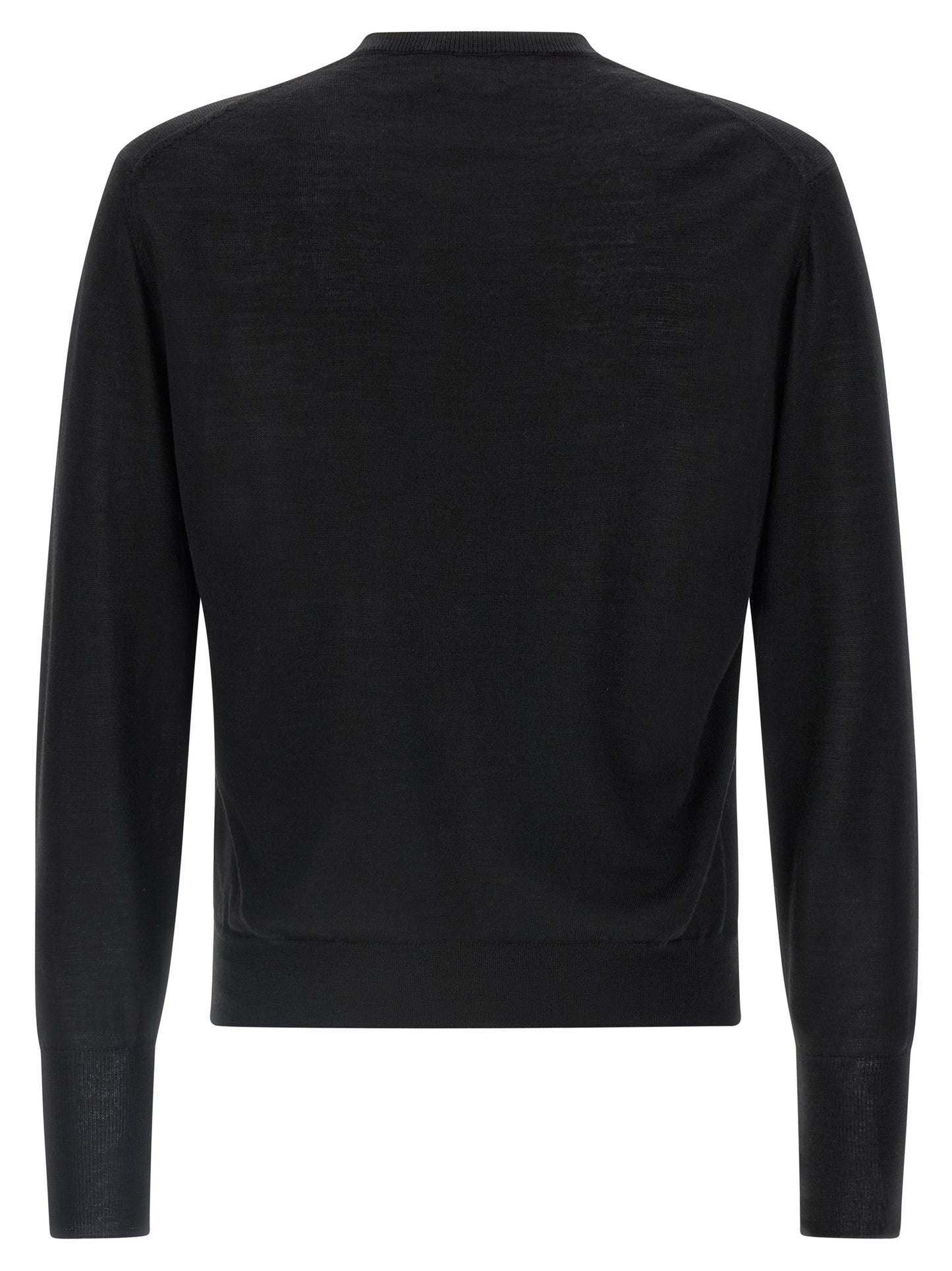 Black Virgin Wool Cardigan
