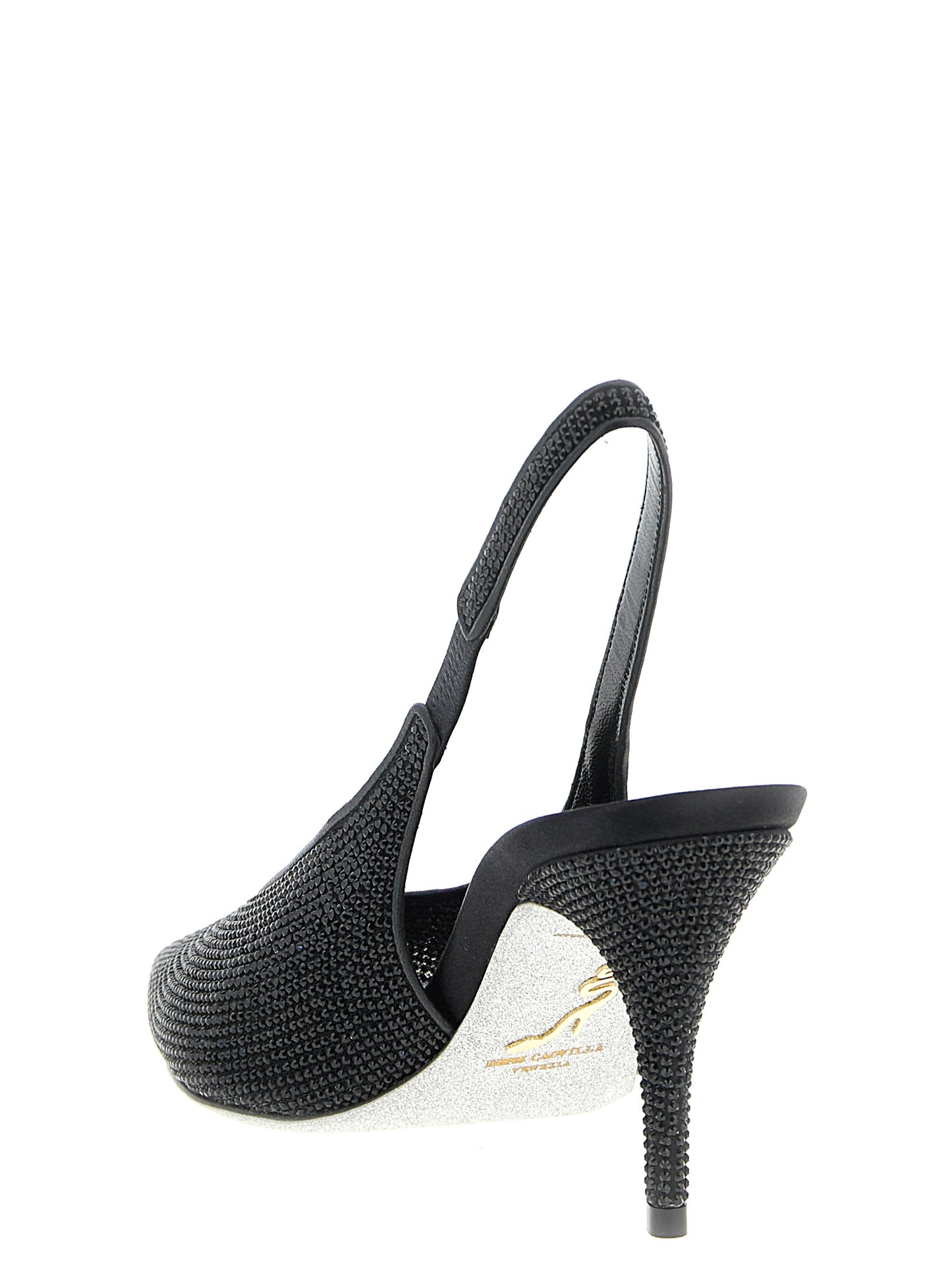Black Glass High Heel Pumps
