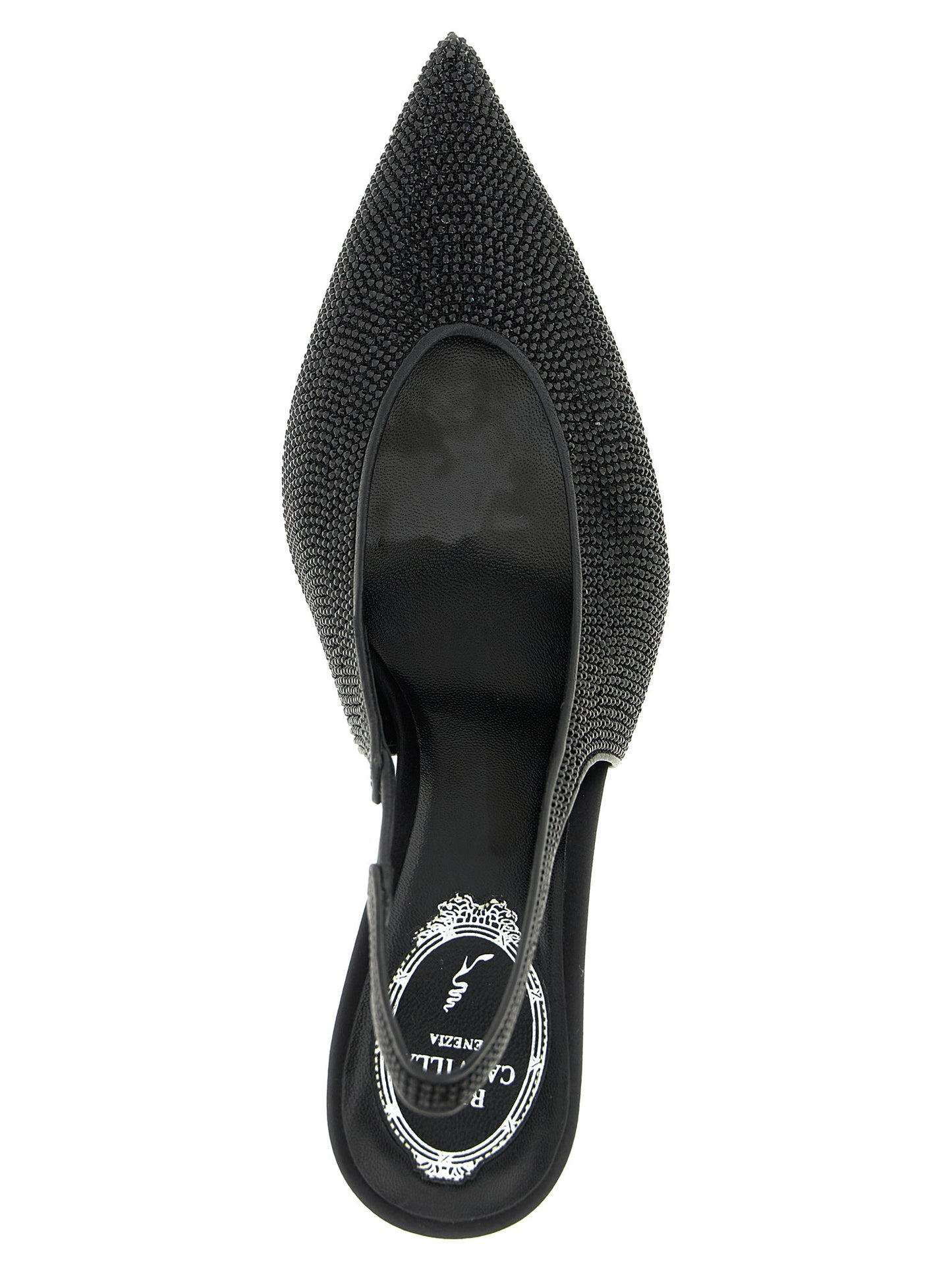 Black Glass High Heel Pumps