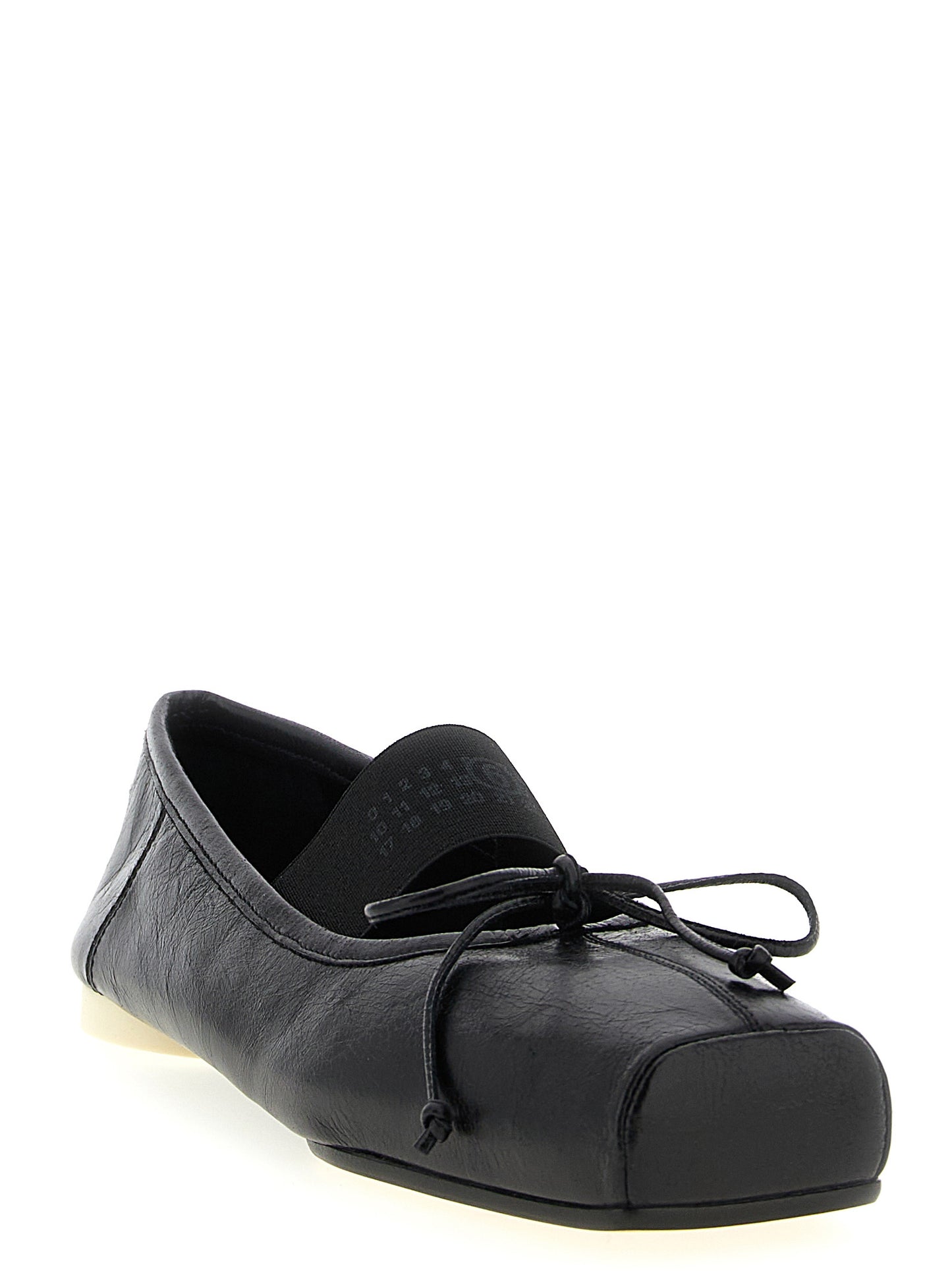 Black Calfskin Ballet Flats