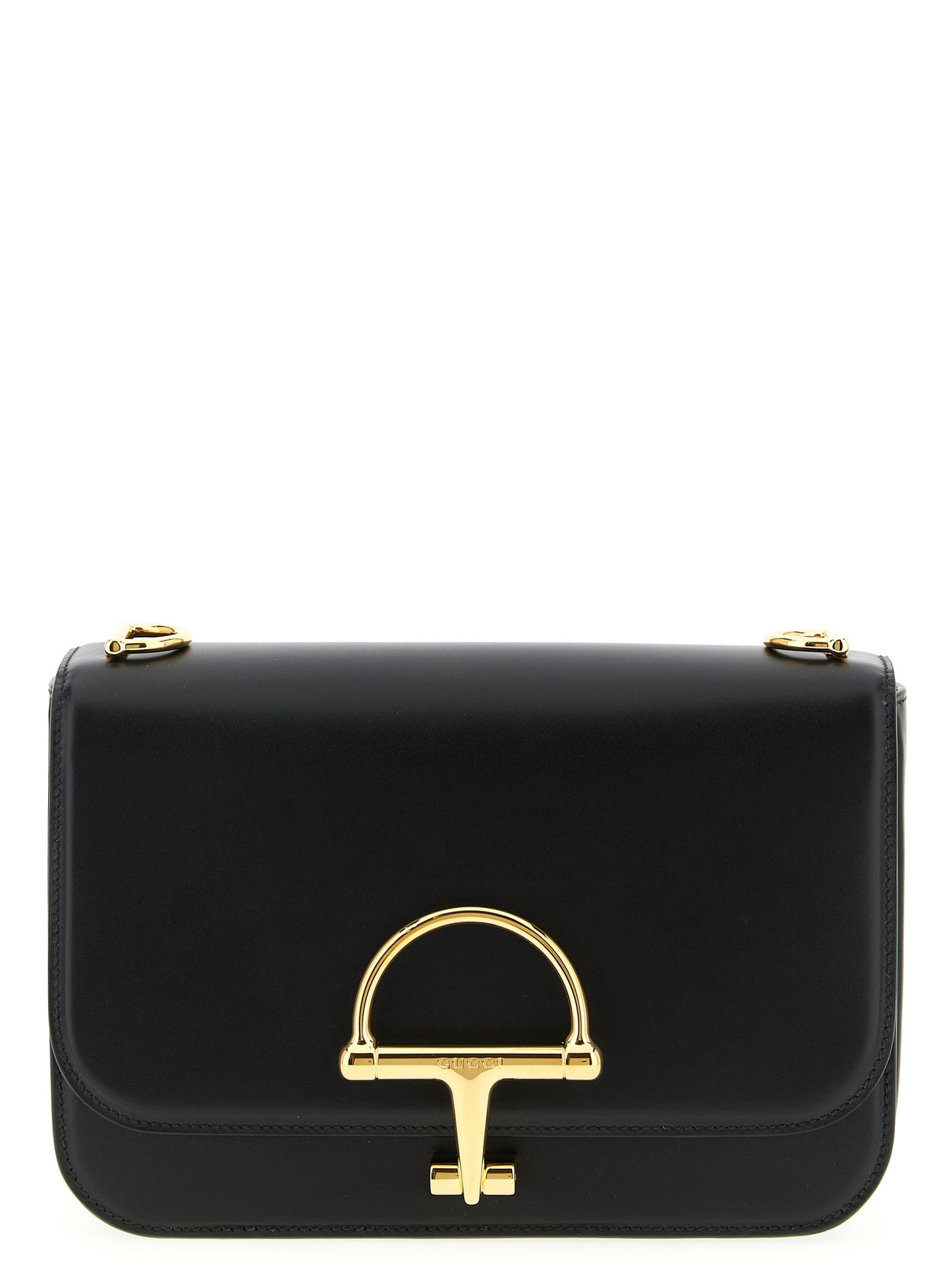 Black Calfskin Shoulder Bag