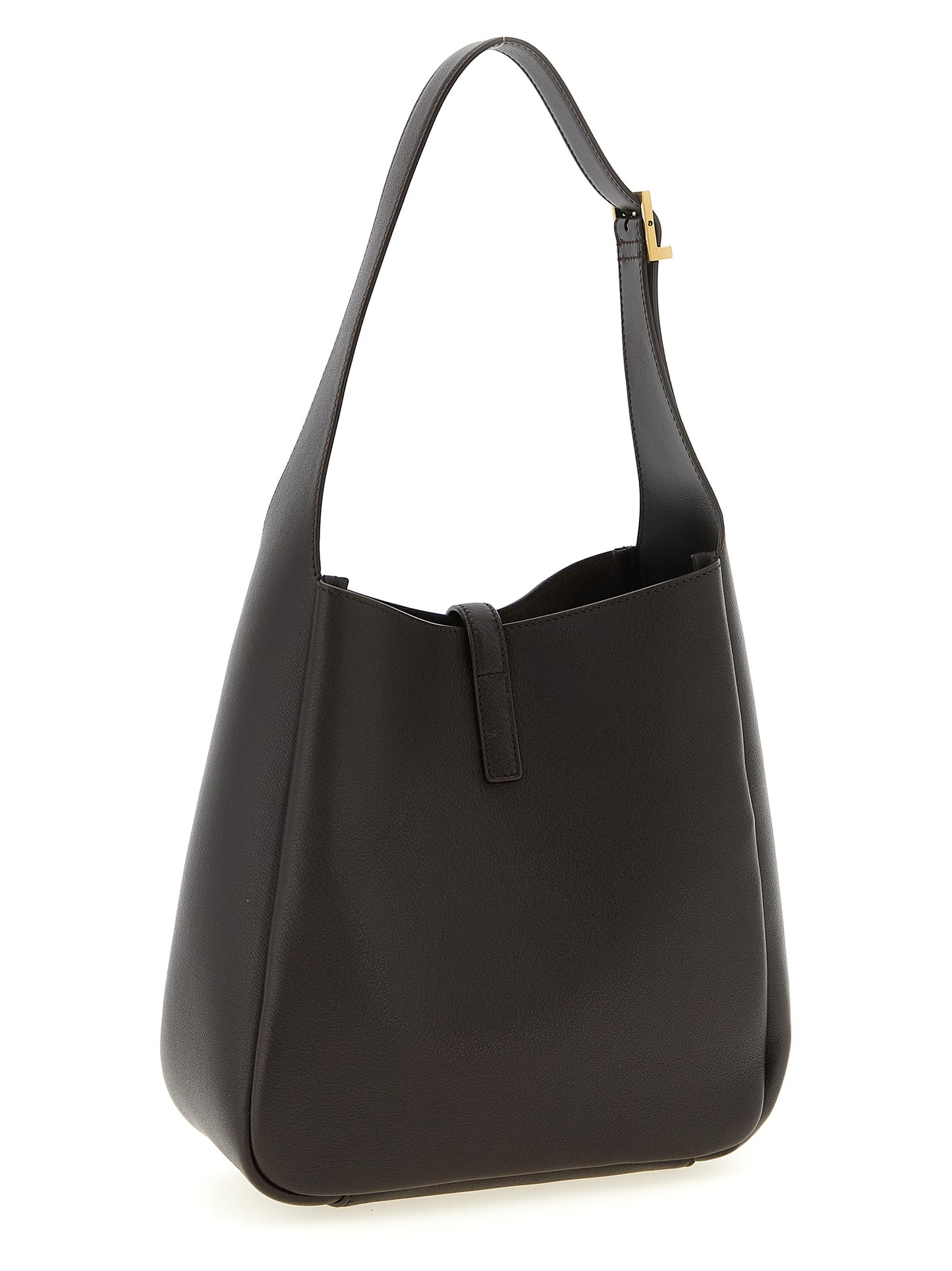 Brown Calfskin Shoulder Bag