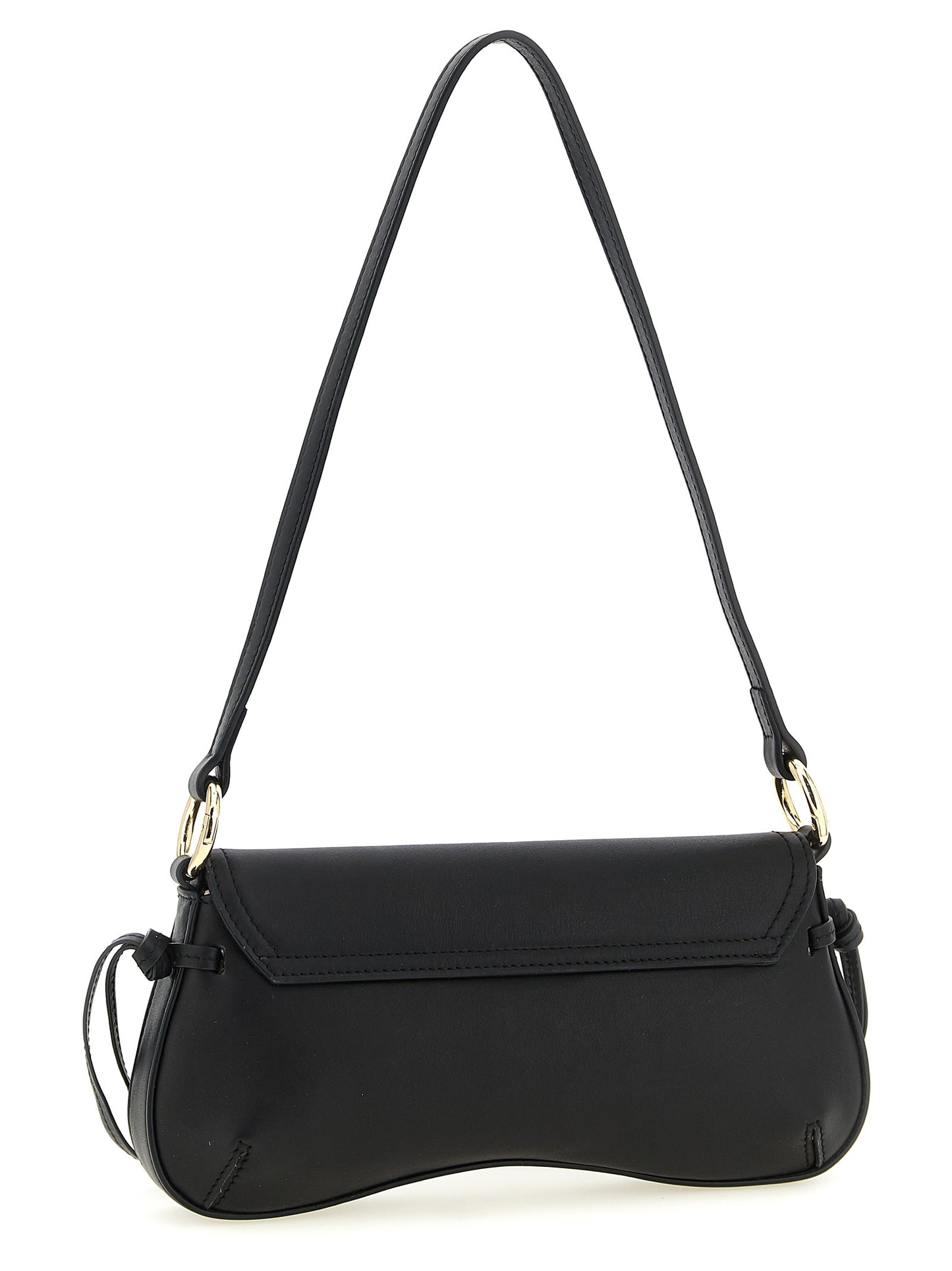 Black Leather Shoulder Bag