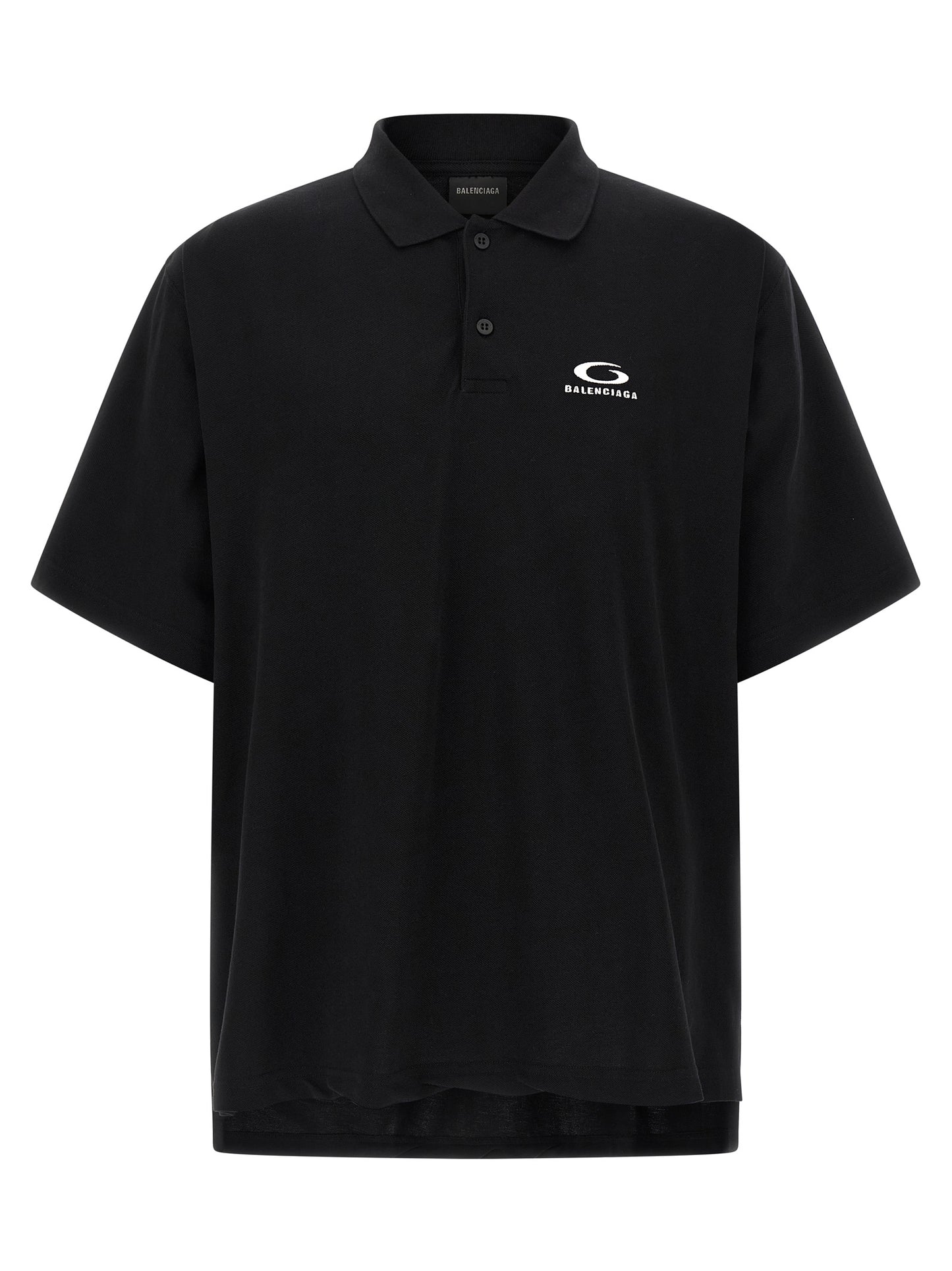 Black Cotton Polo Shirt