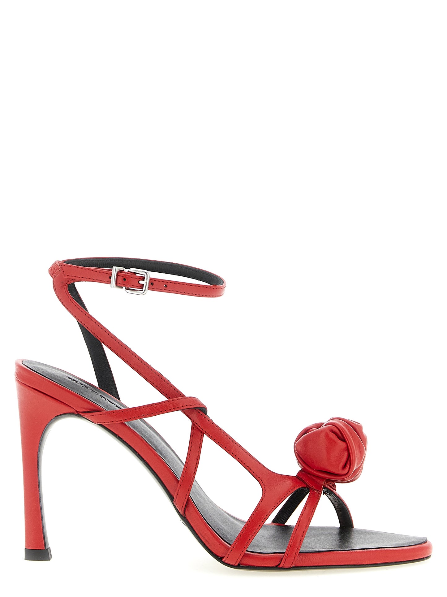 Multicolor Calfskin Stiletto Heel Sandals