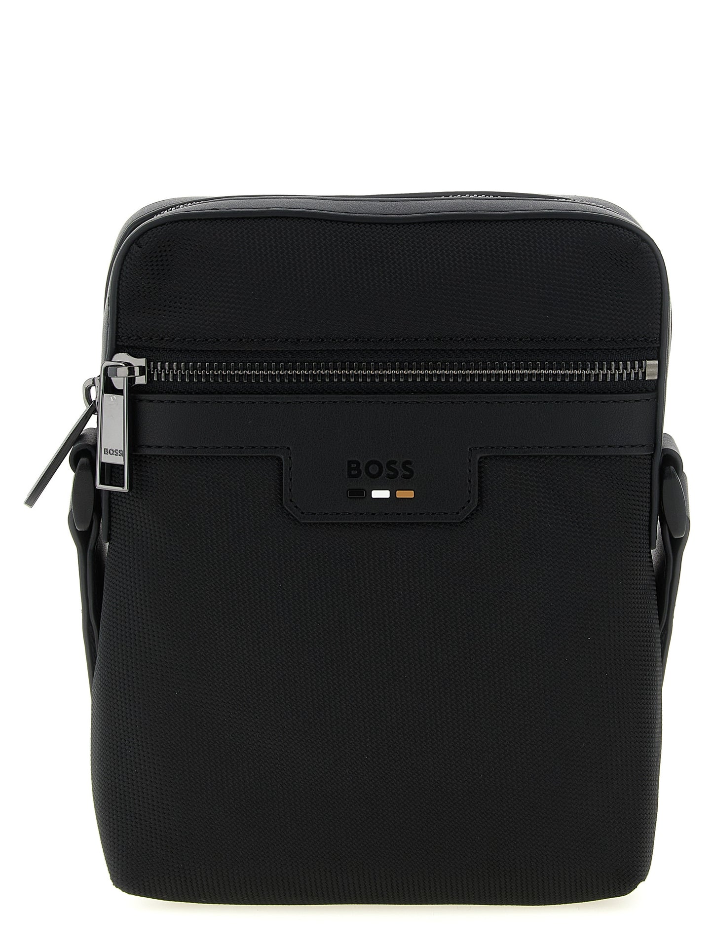 Black Polyester Crossbody Bag