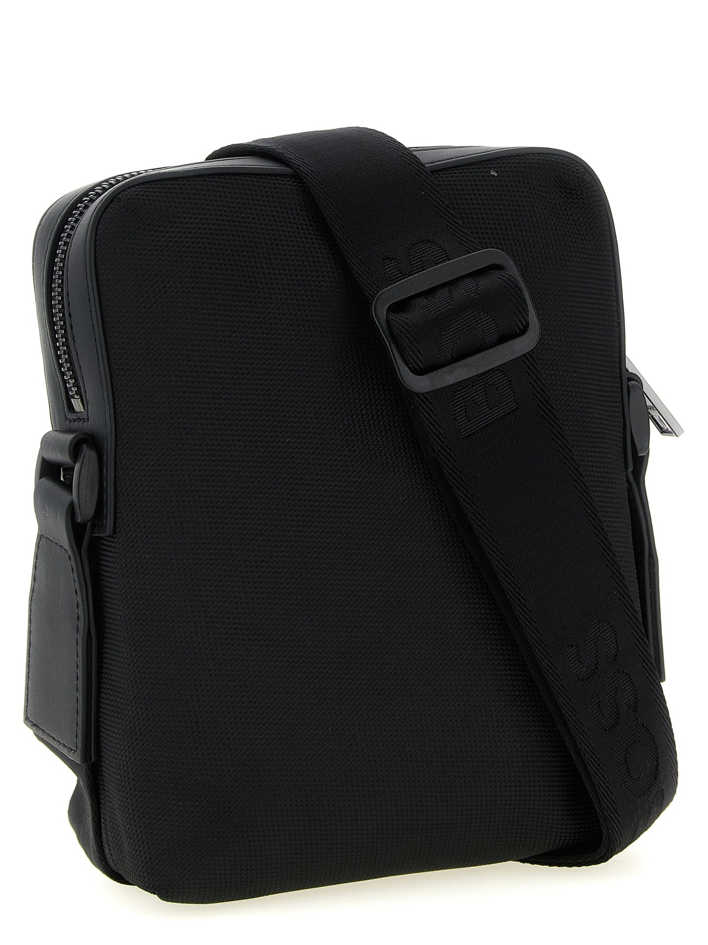 Black Polyester Crossbody Bag