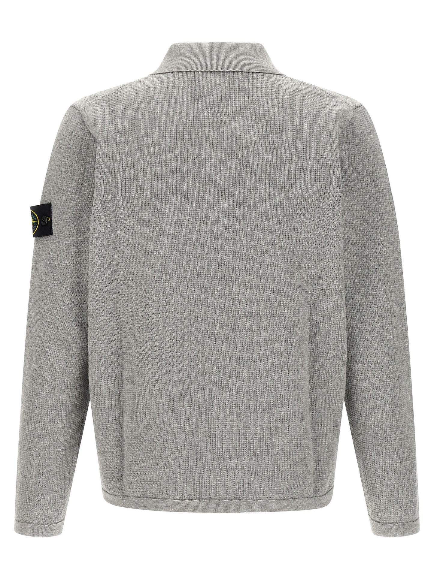 Gray Cotton Polo Shirt