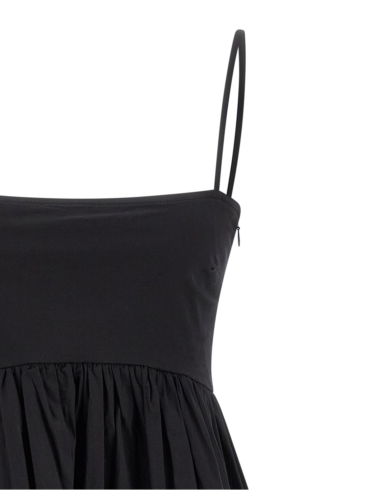 Black Cotton Short Dress