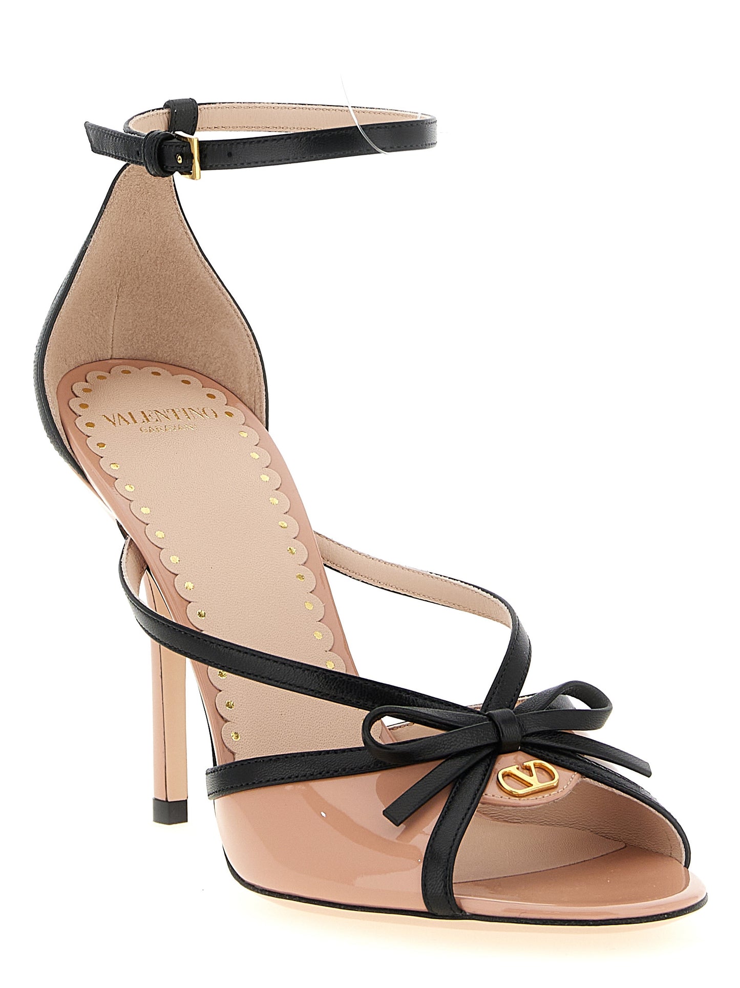 Multicolor Calfskin Stiletto Heel Sandals