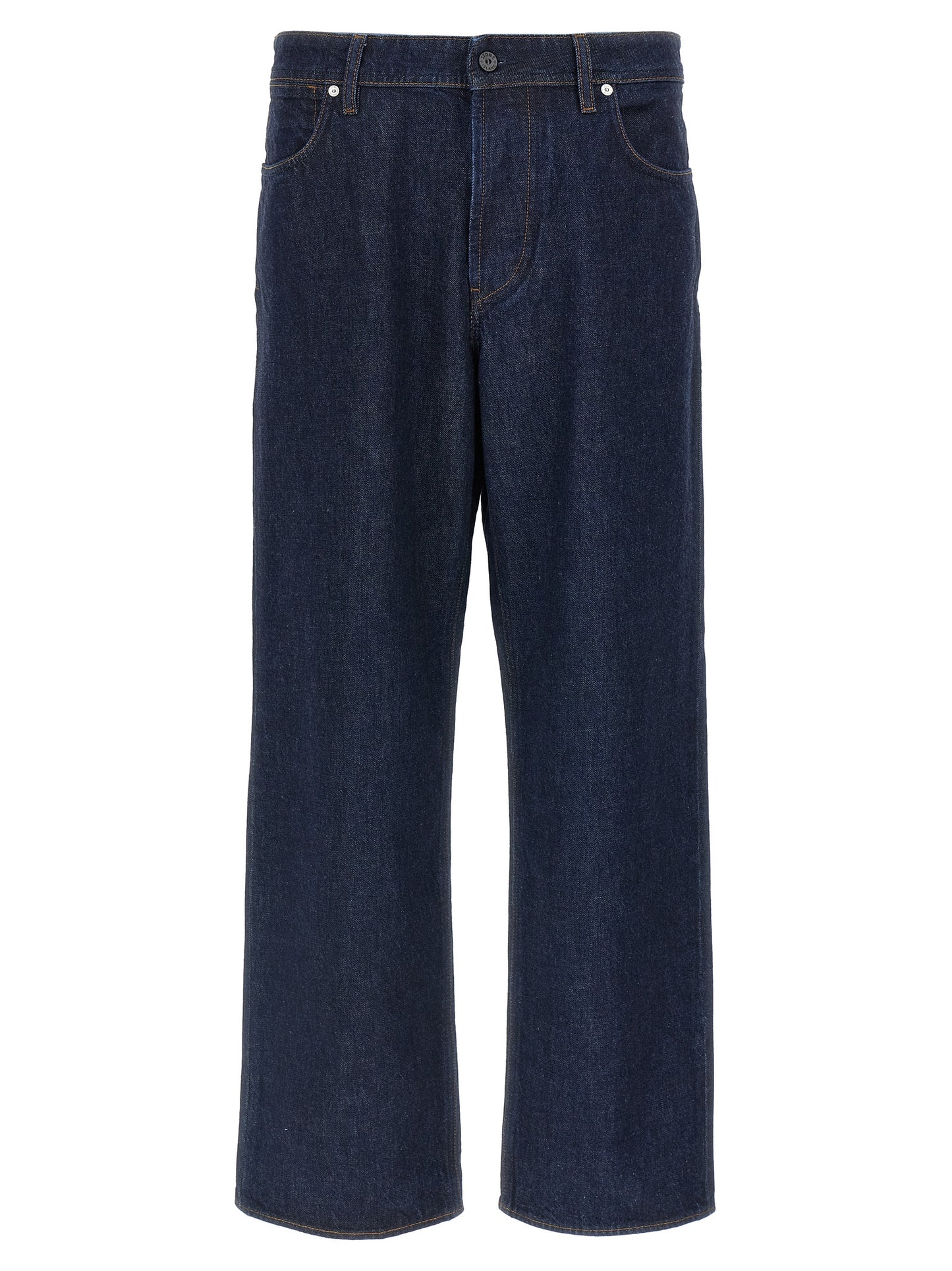 Blue Cotton Relaxed Fit Jeans