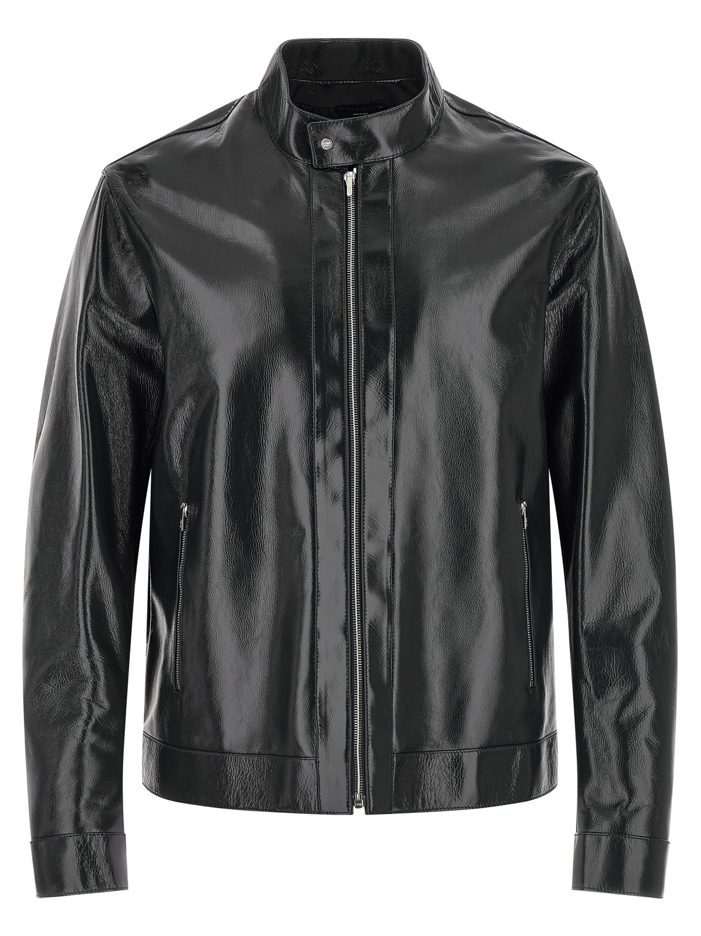 Blue Lamb Leather Leather Jacket
