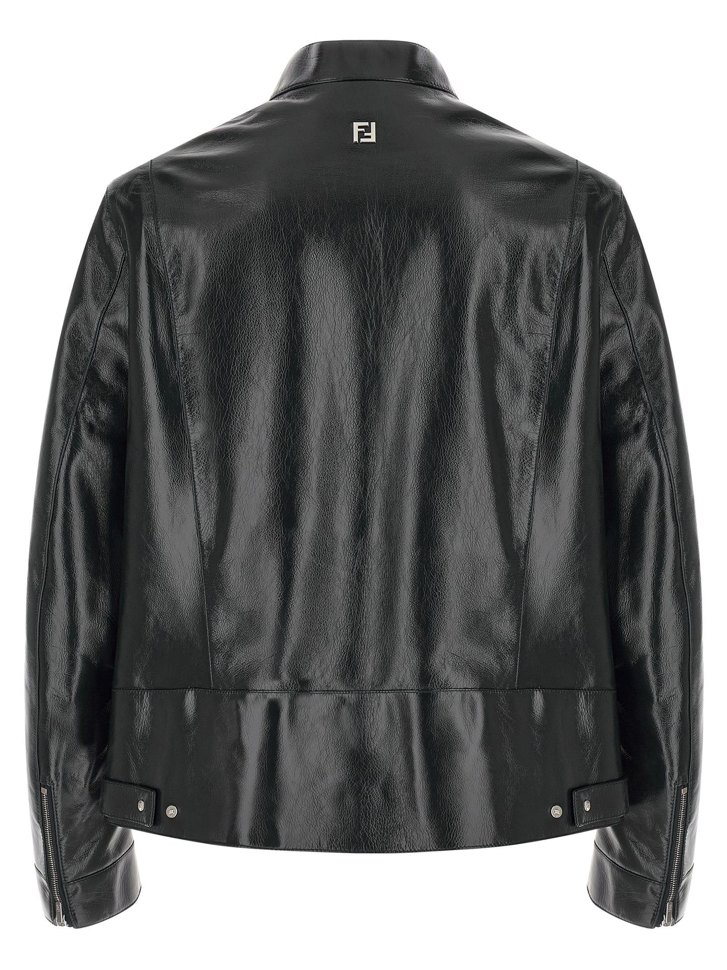 Blue Lamb Leather Leather Jacket