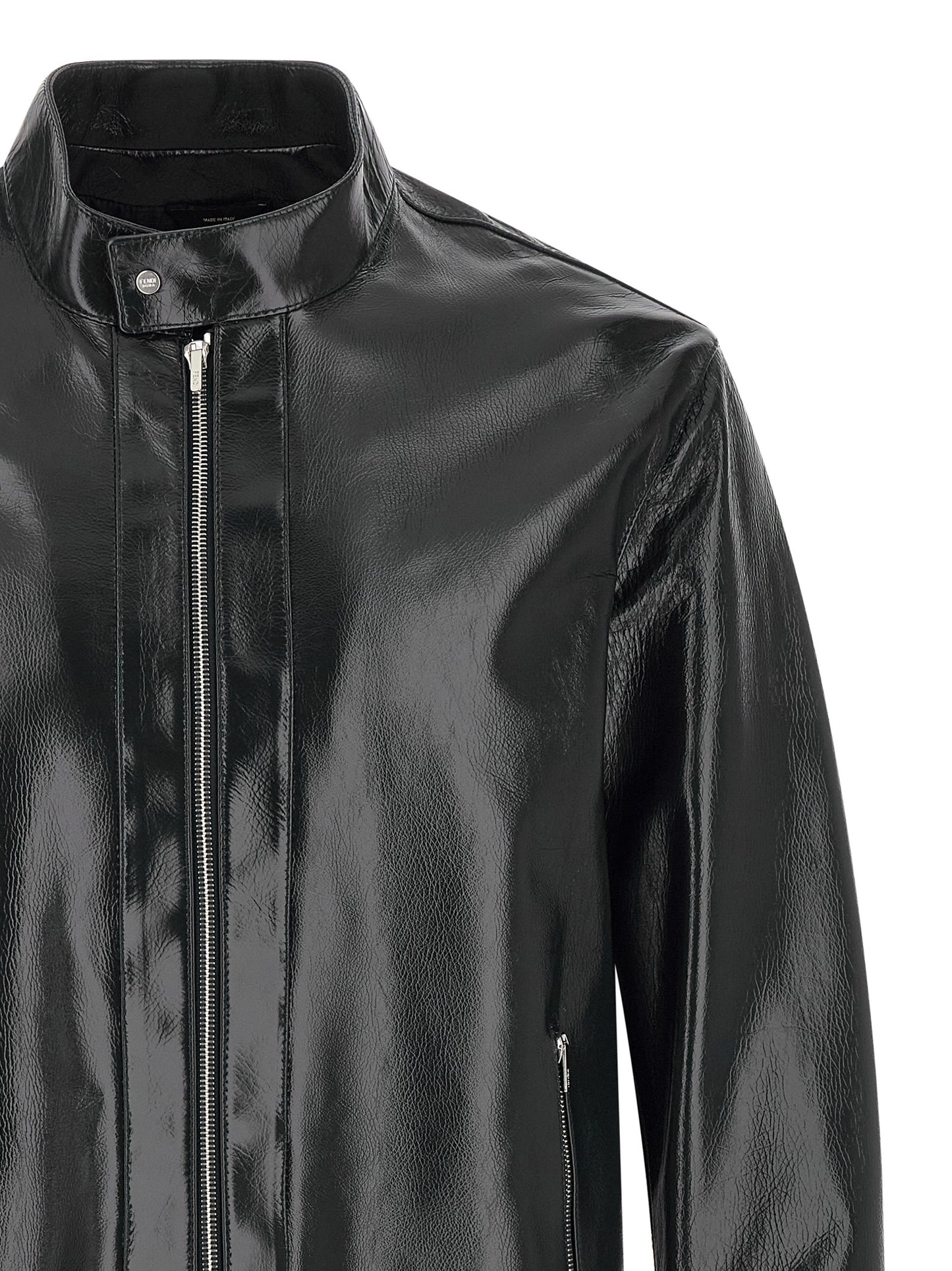 Blue Lamb Leather Leather Jacket