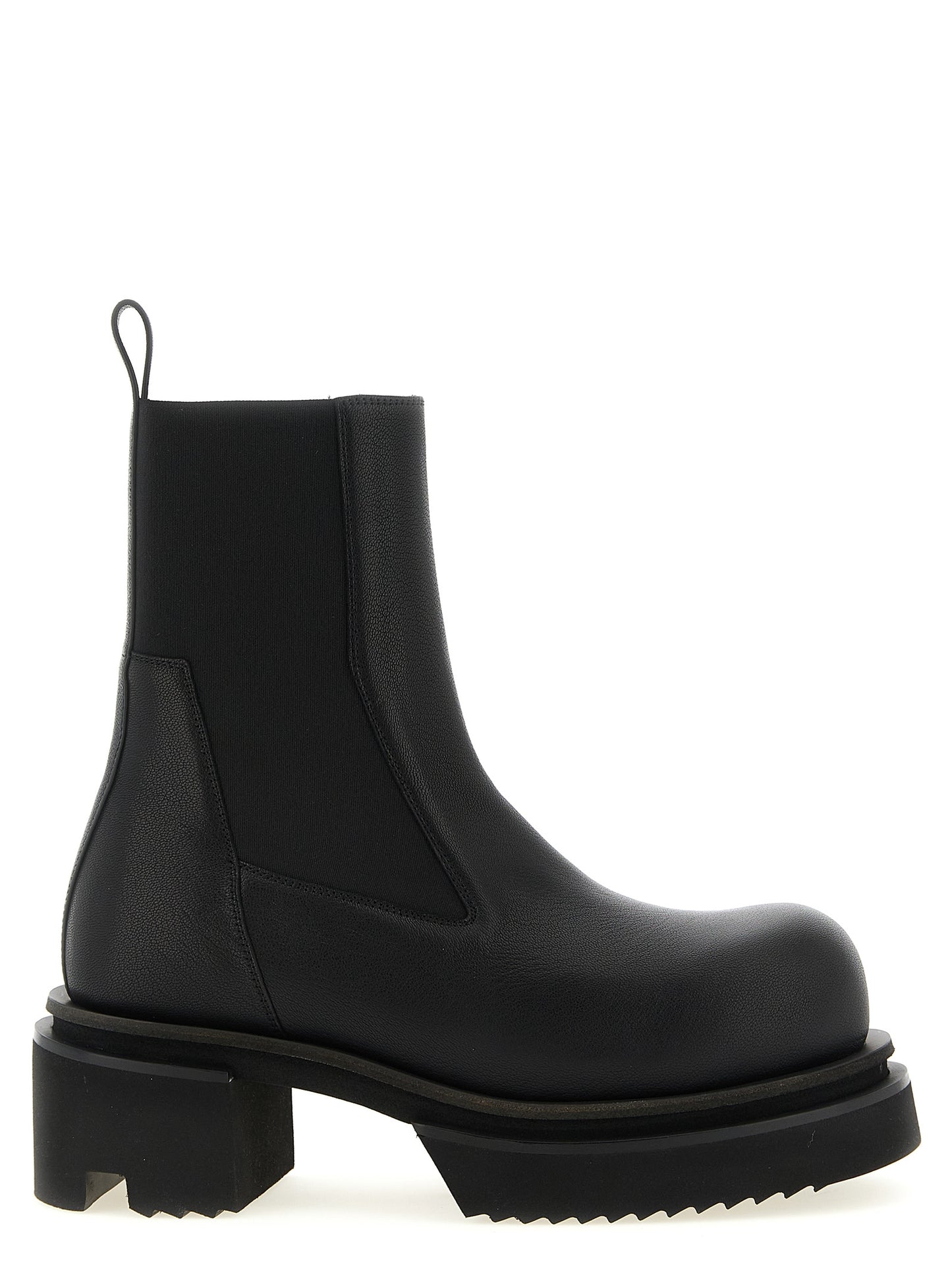Black Goatskin Ankle Boots
