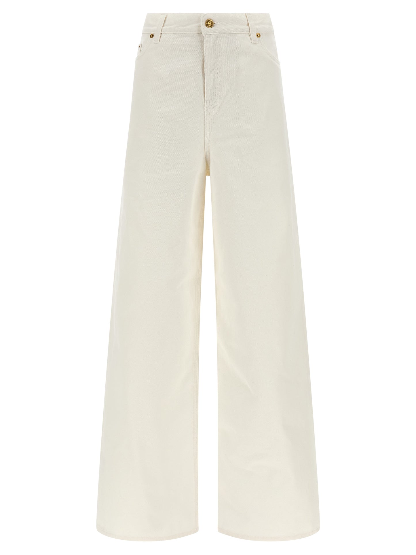 White Cotton Boyfriend Jeans