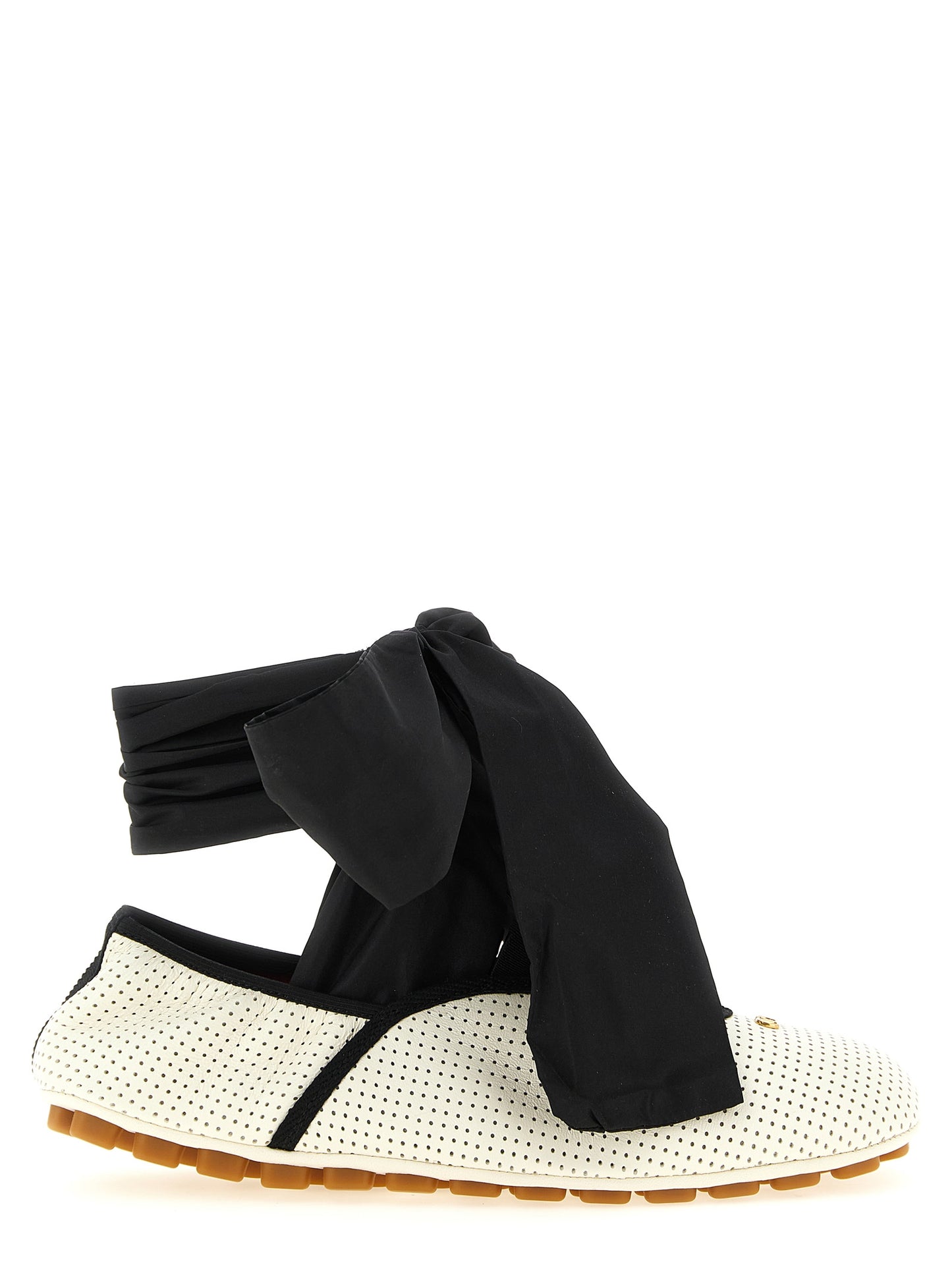 Bicolor Lamb Leather Ballet Flats