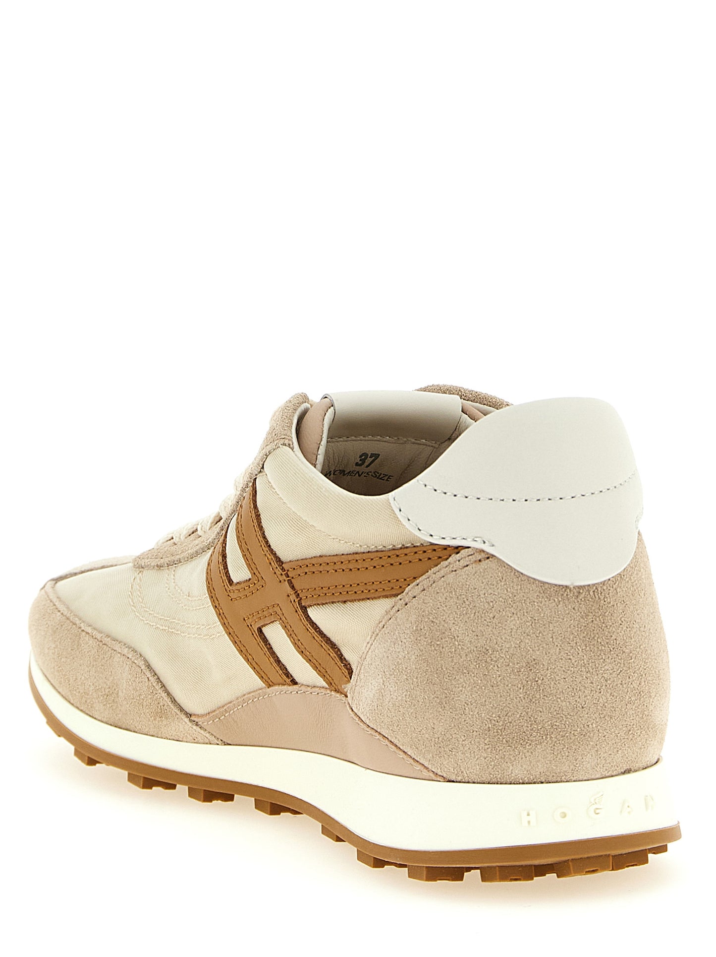 Beige Polyamide Athletic Sneakers