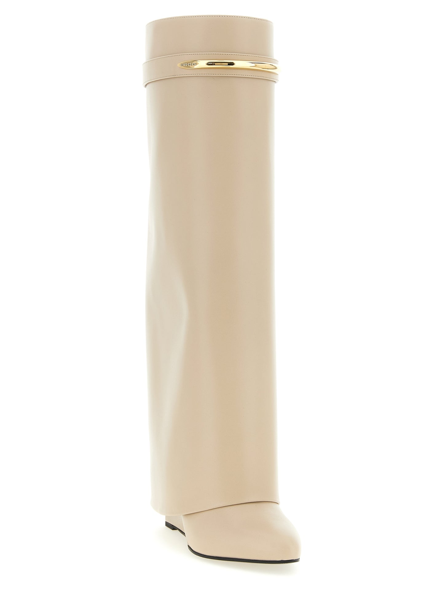 Beige Calfskin Over The Knee