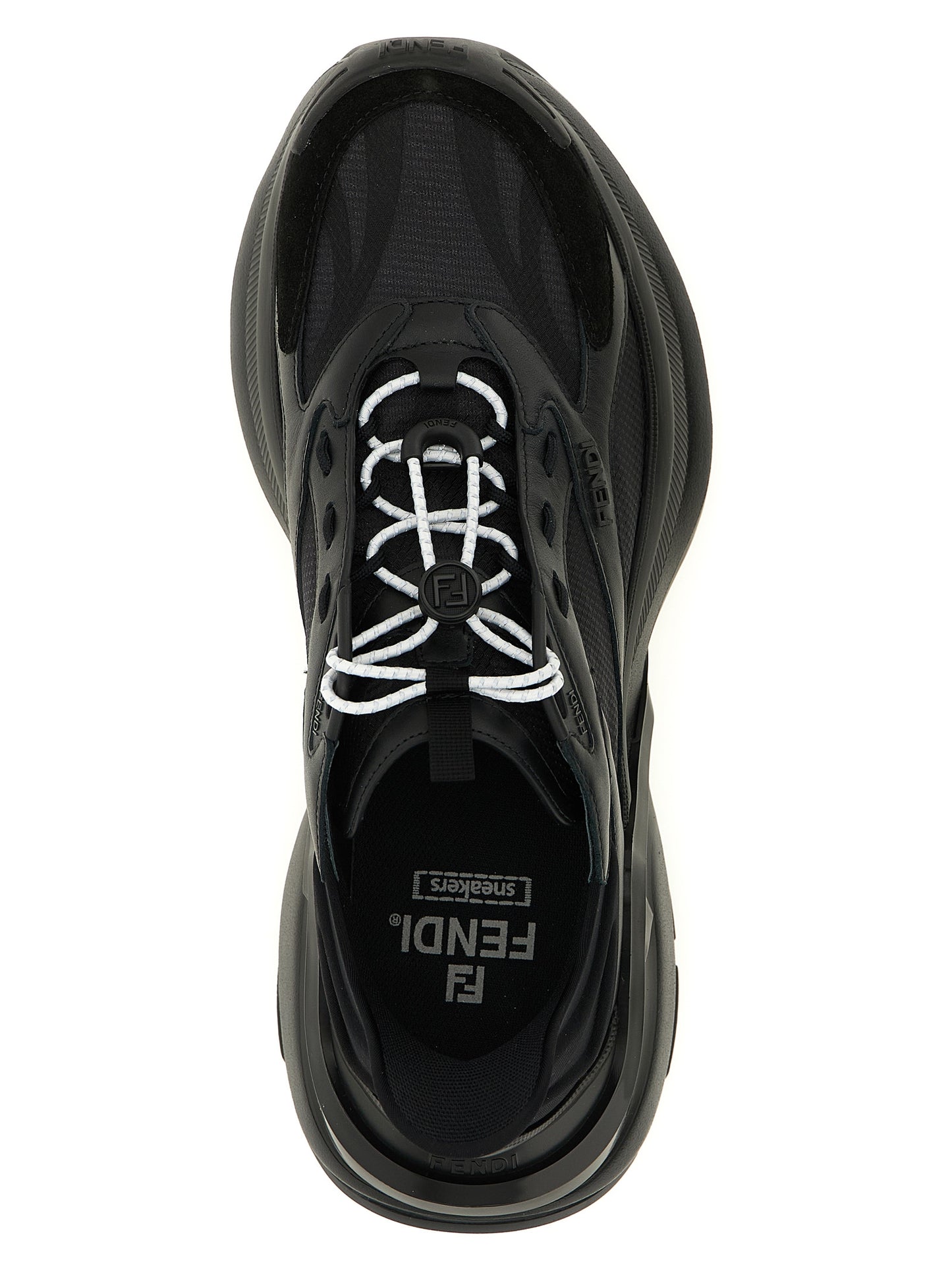 Black Calfskin Athletic Sneakers