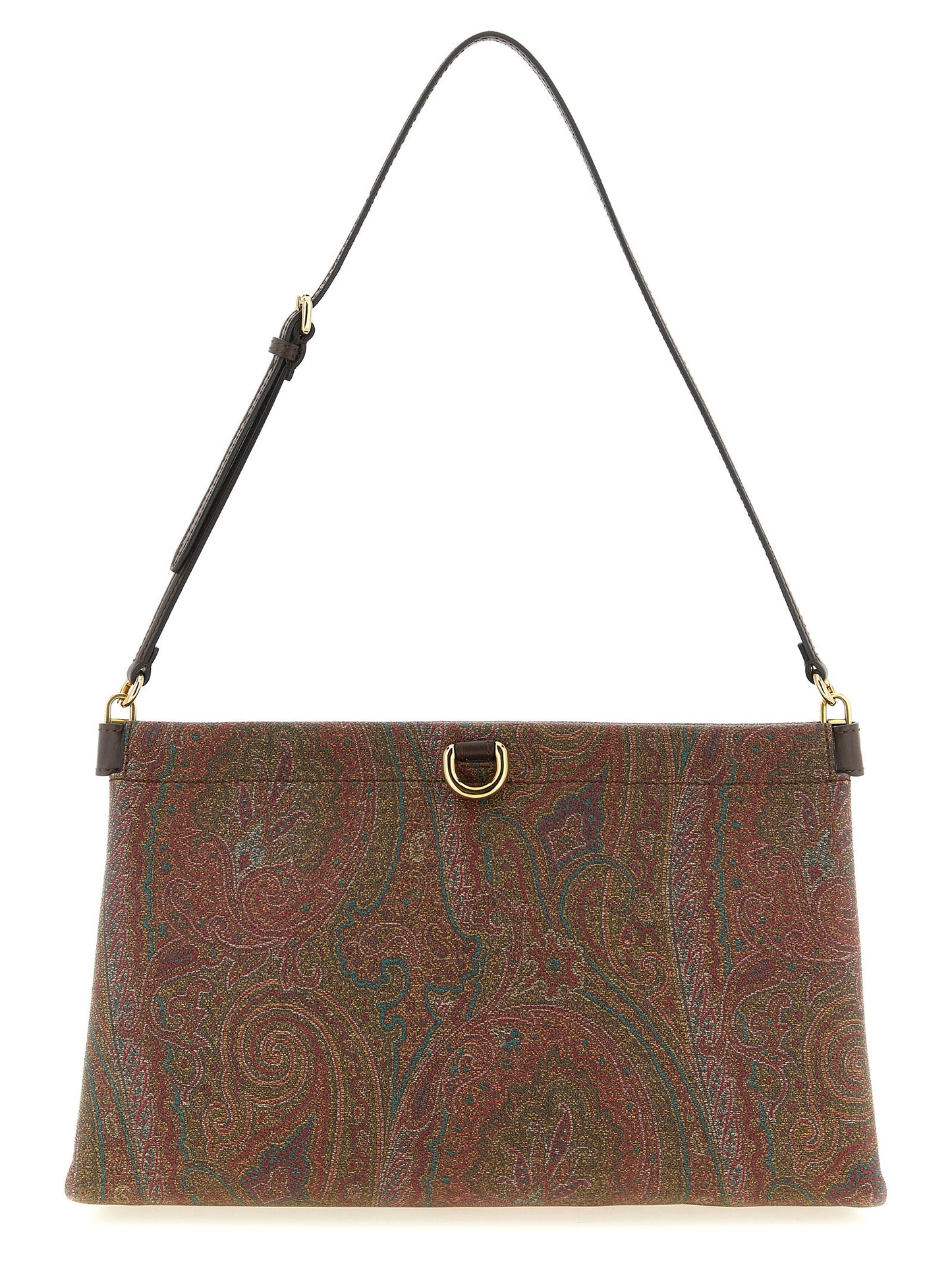 Brown Cotton Clutch Bag