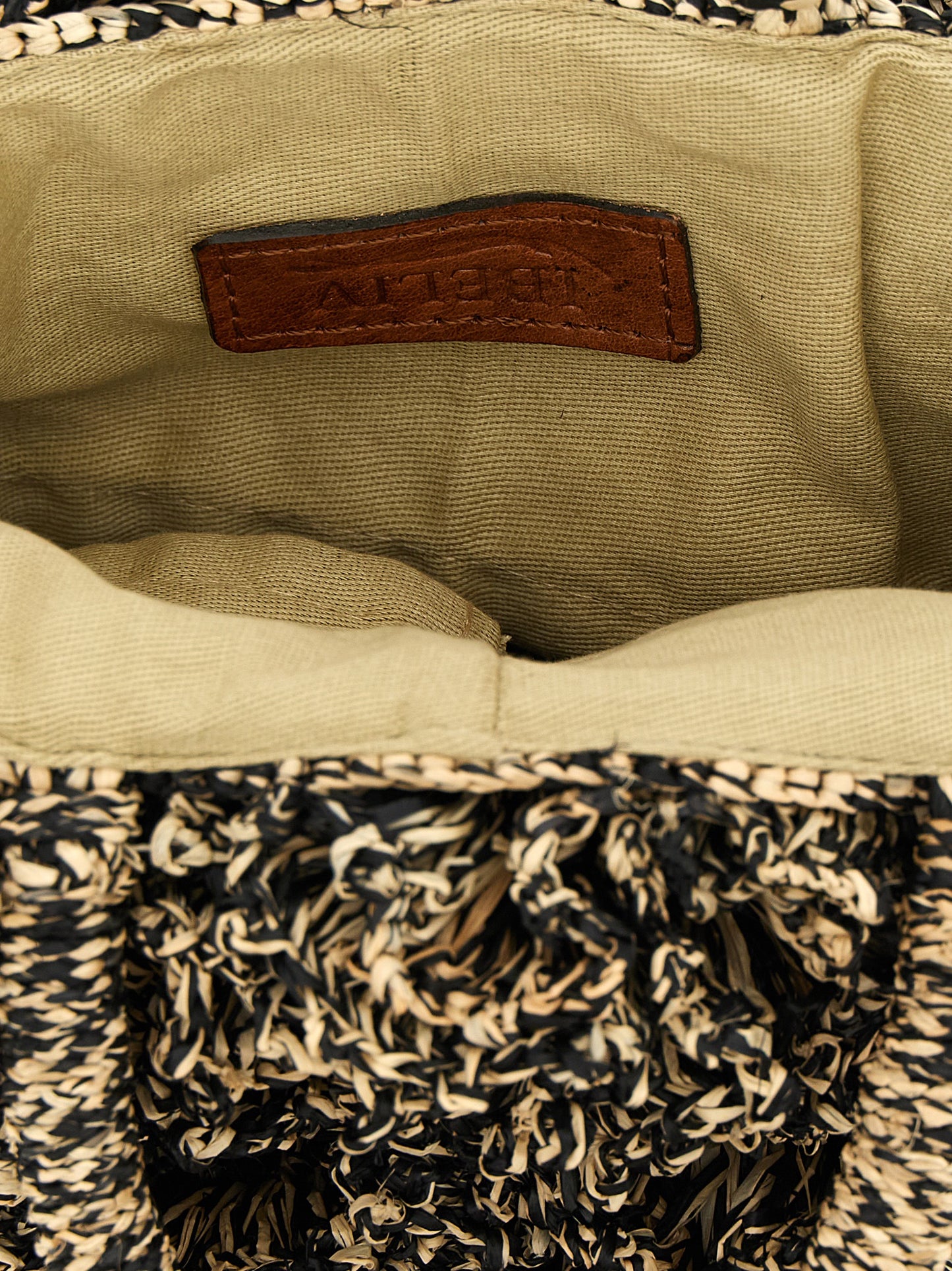 Bicolor Raffia Handbag