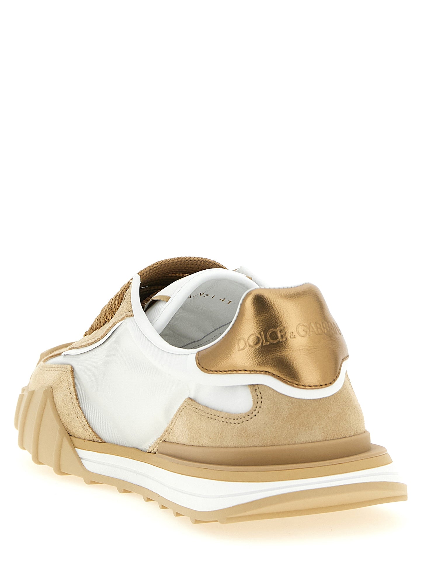 Beige Calfskin Athletic Sneakers