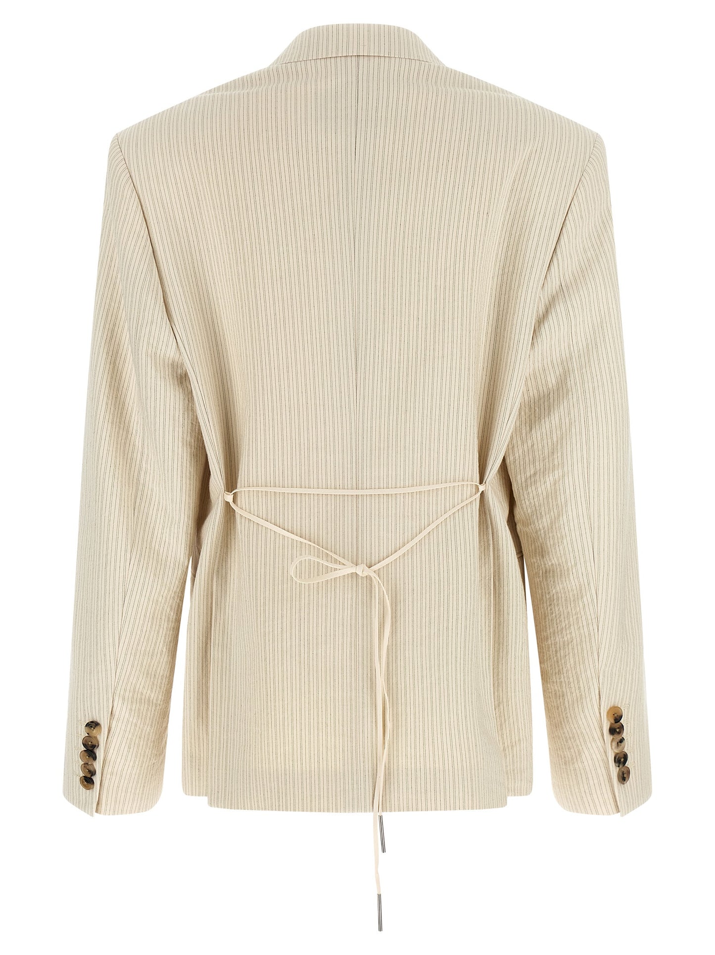 Beige Cotton Blazer