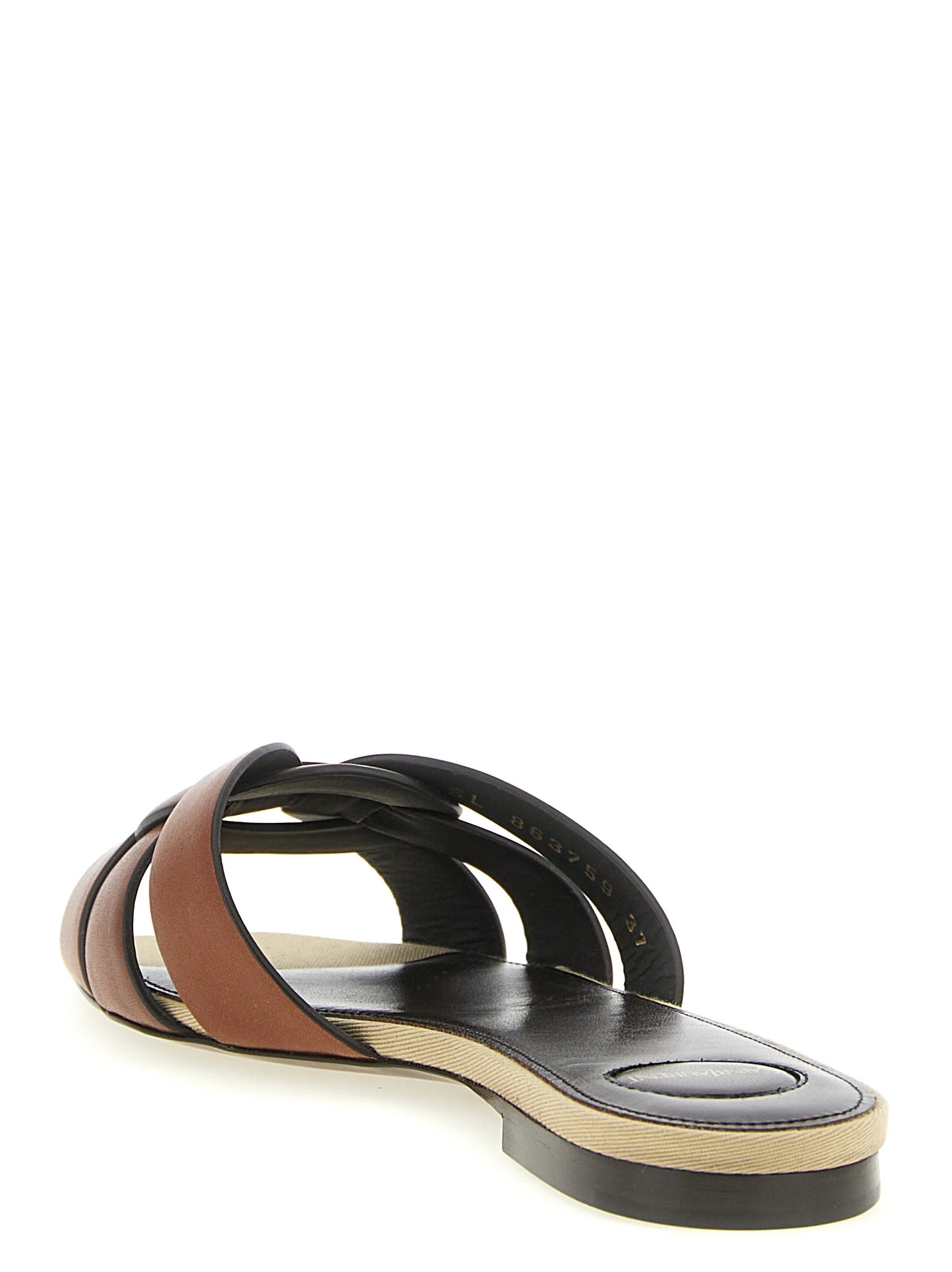 Brown Calfskin Slides