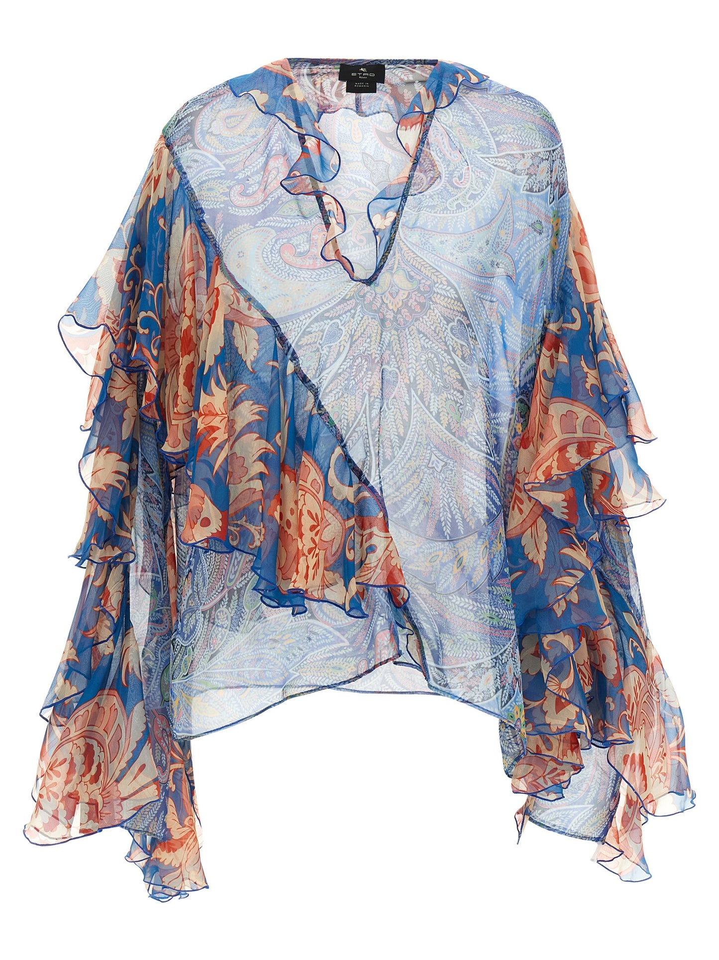 Blue Silk Blouse