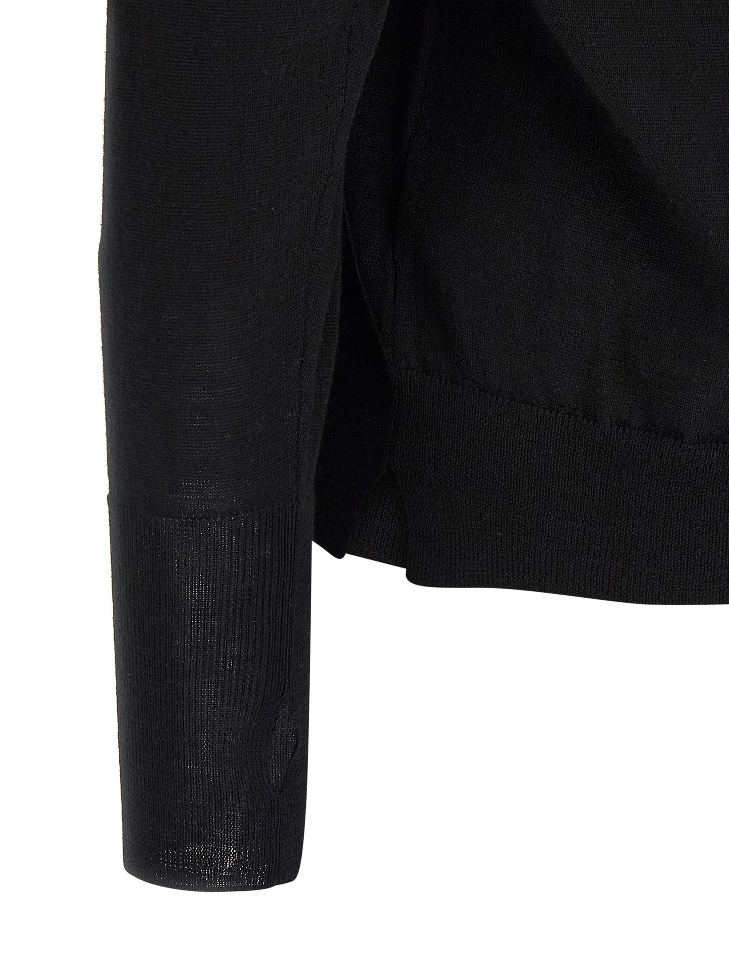 Black Virgin Wool Cardigan