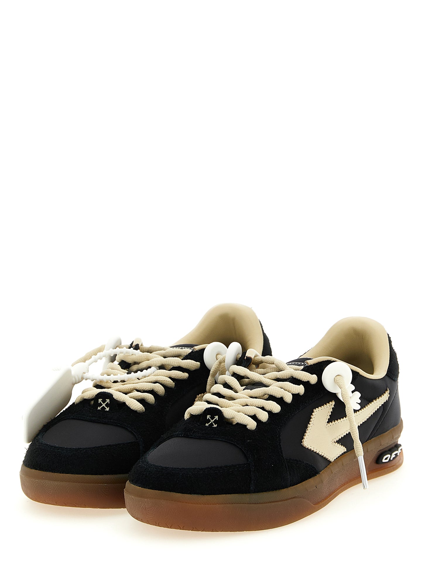 Black Nylon Athletic Sneakers