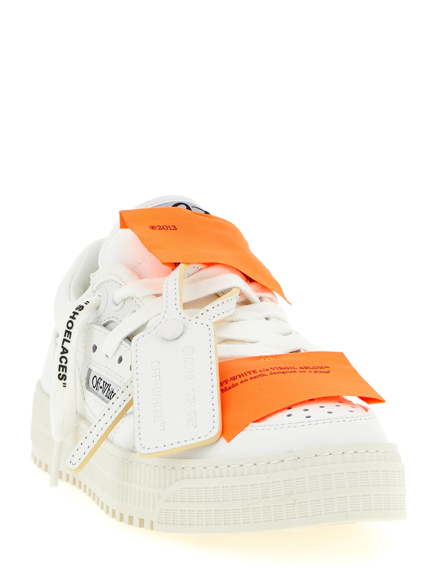 White Calfskin Athletic Sneakers