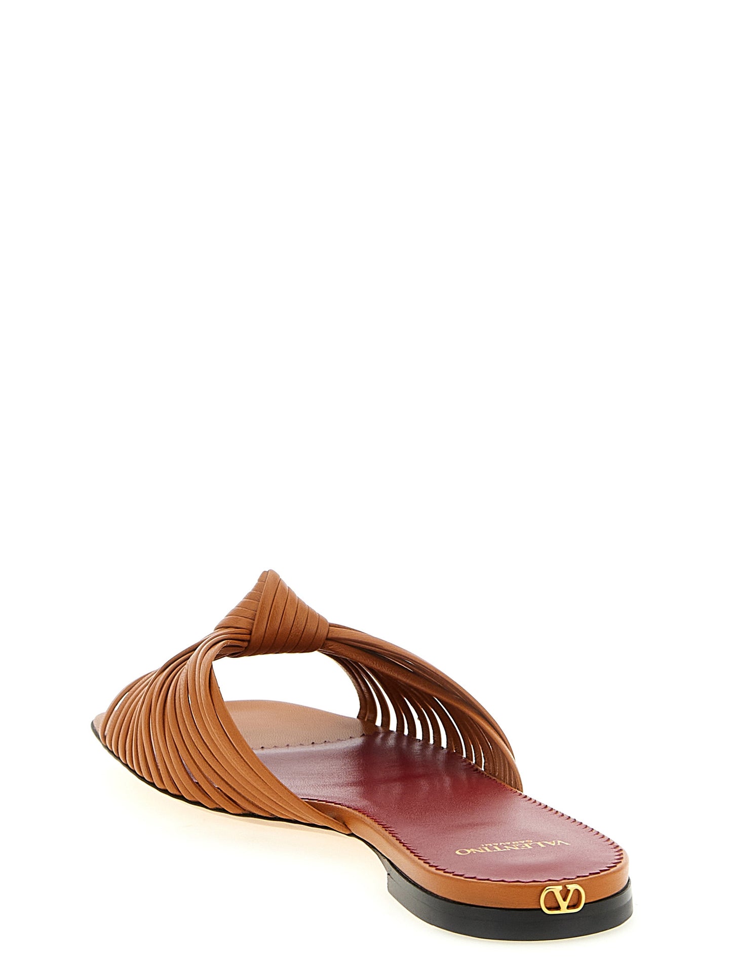 Brown Goatskin Slides