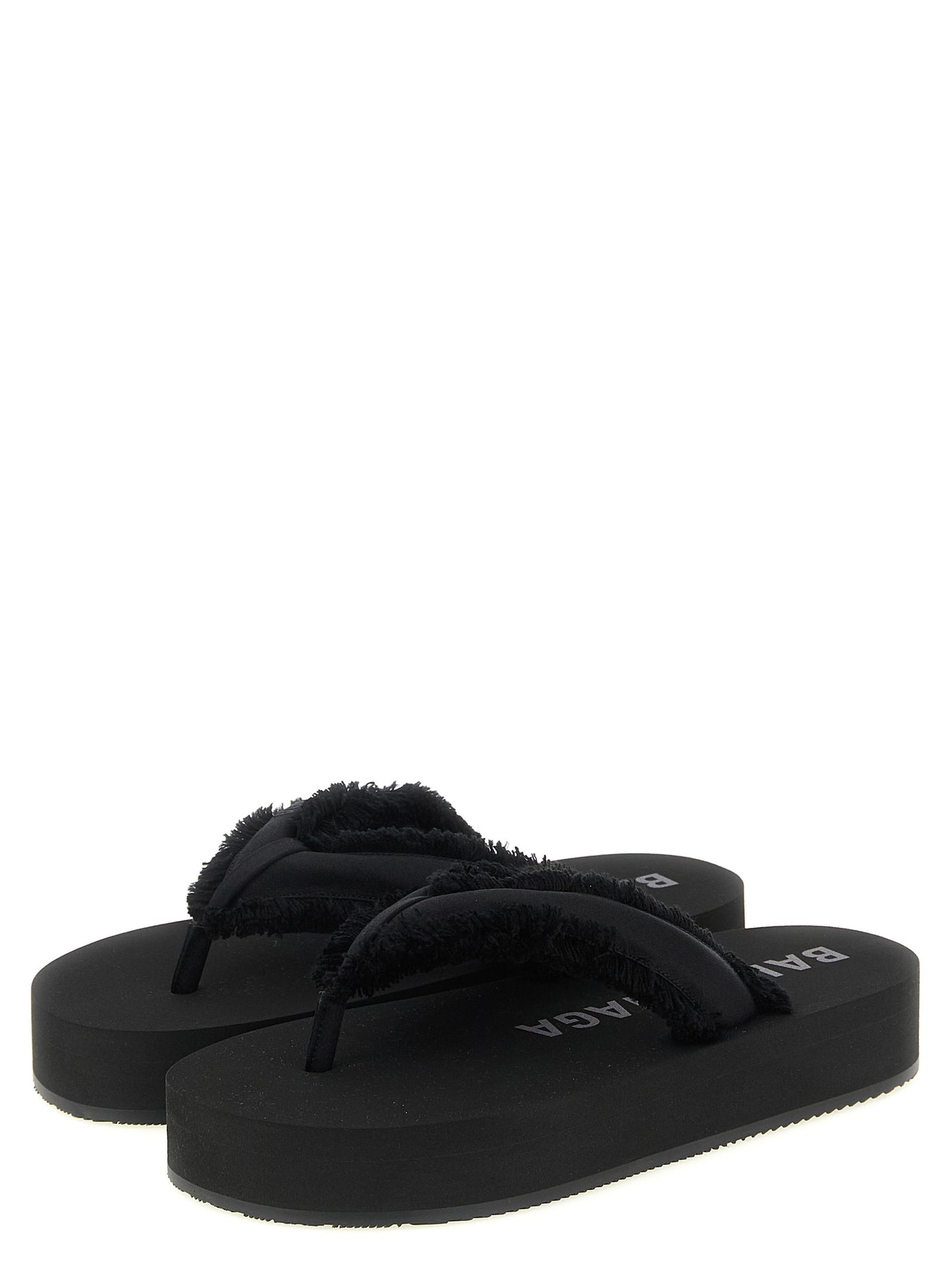 Black Viscose Slides