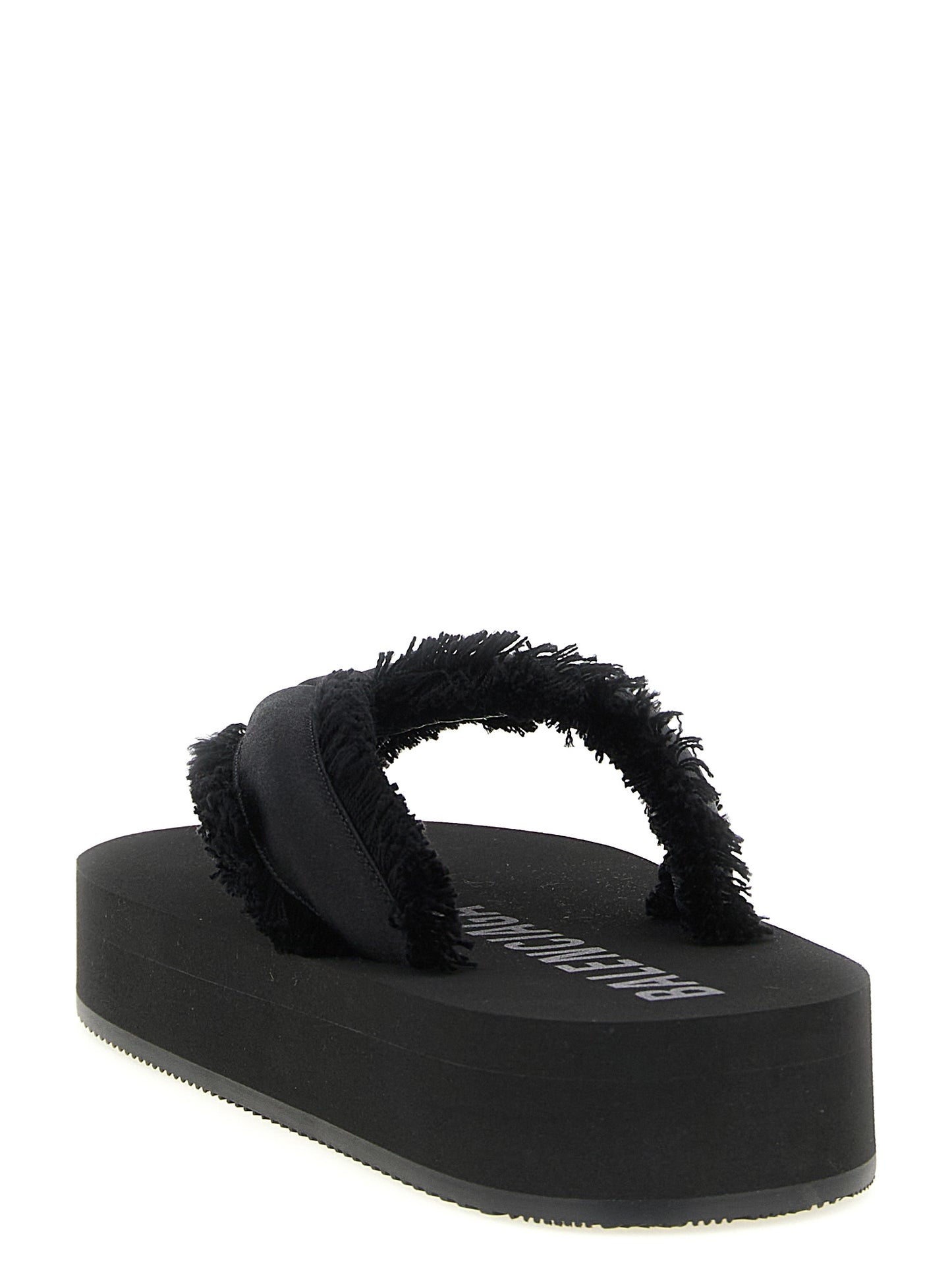 Black Viscose Slides
