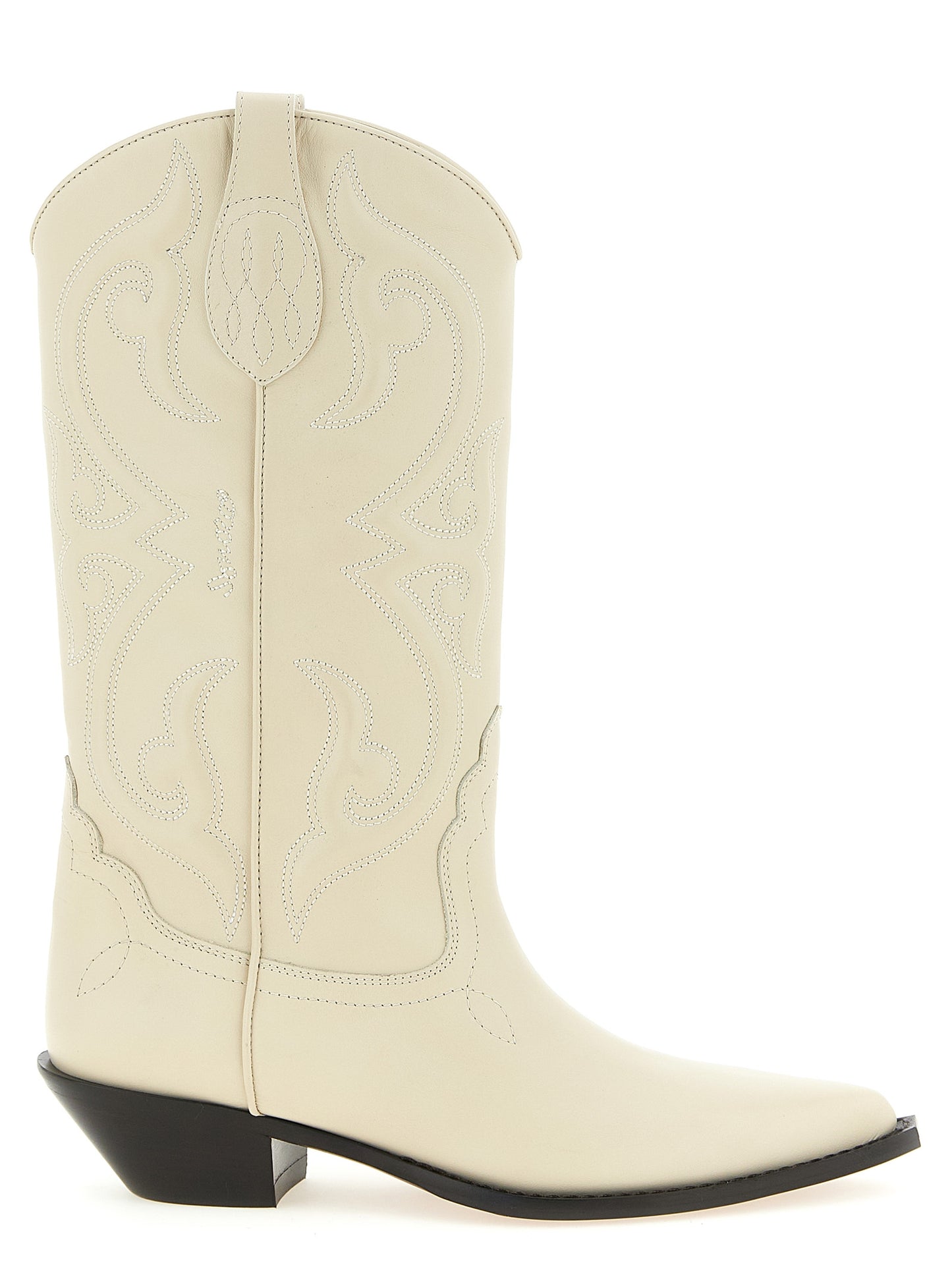 White Calfskin Chelsea Boots