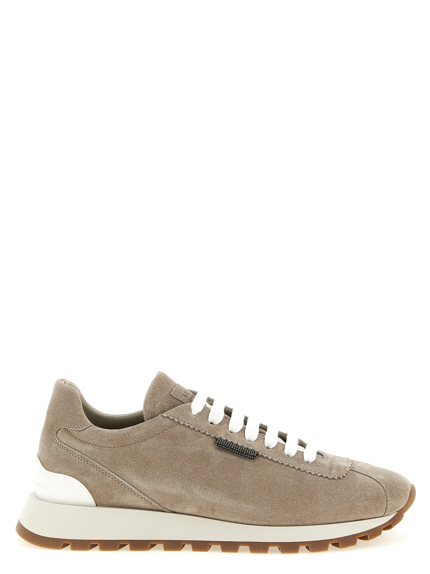 Beige Calfskin Athletic Sneakers