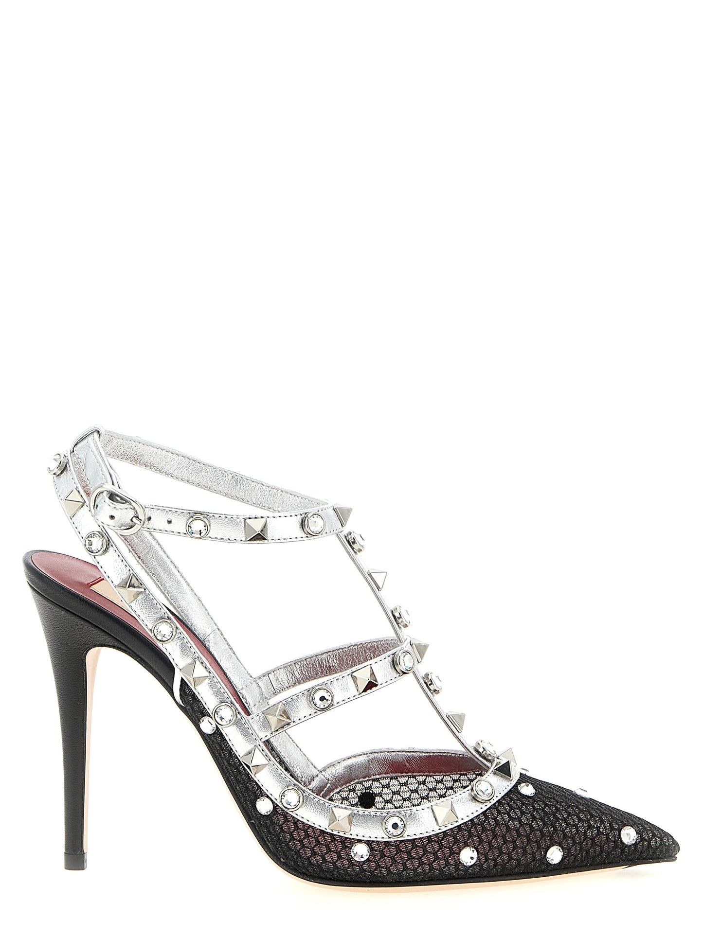 Multicolor Polyester High Heel Pumps