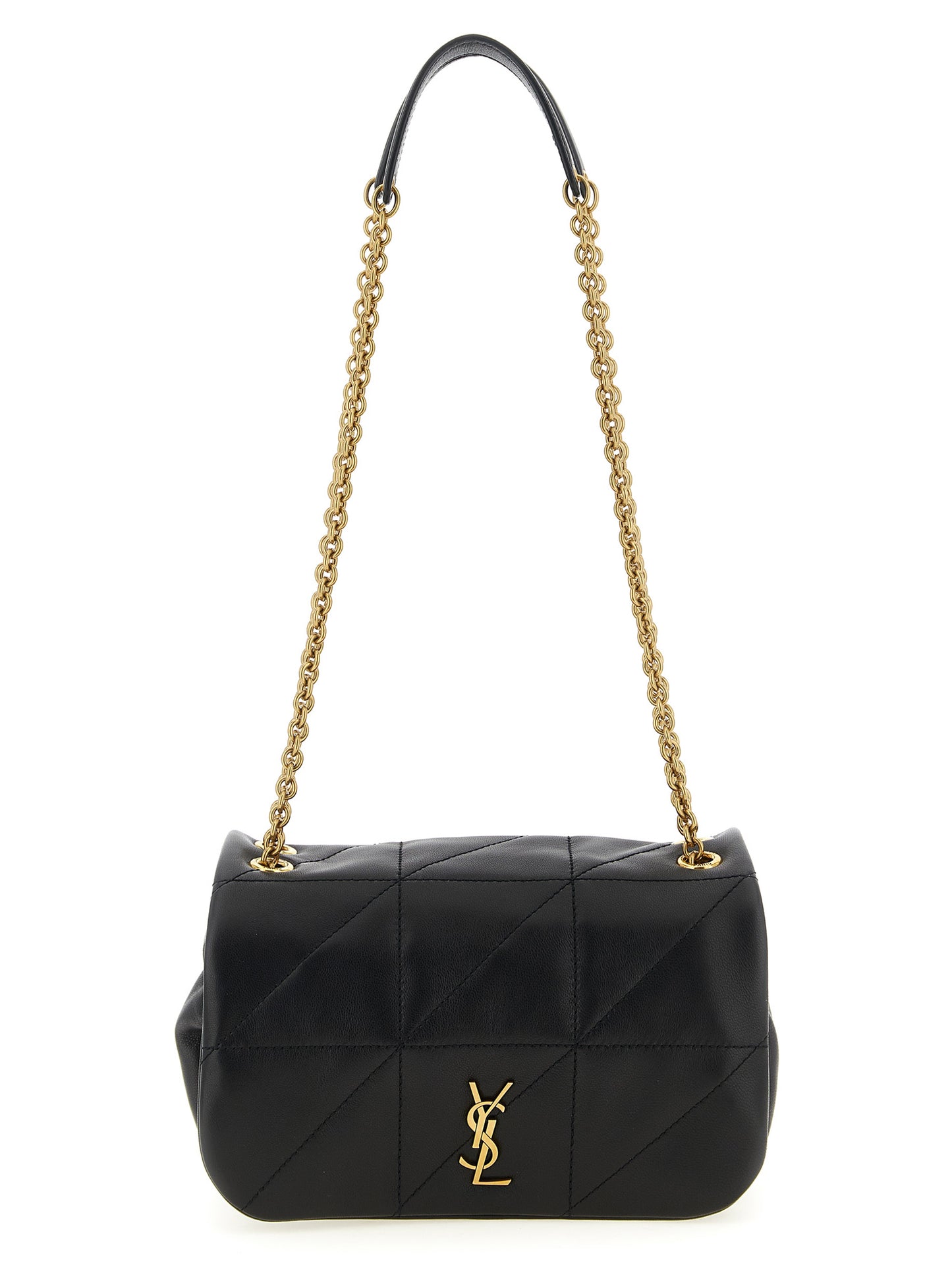 Black Lamb Leather Shoulder Bag