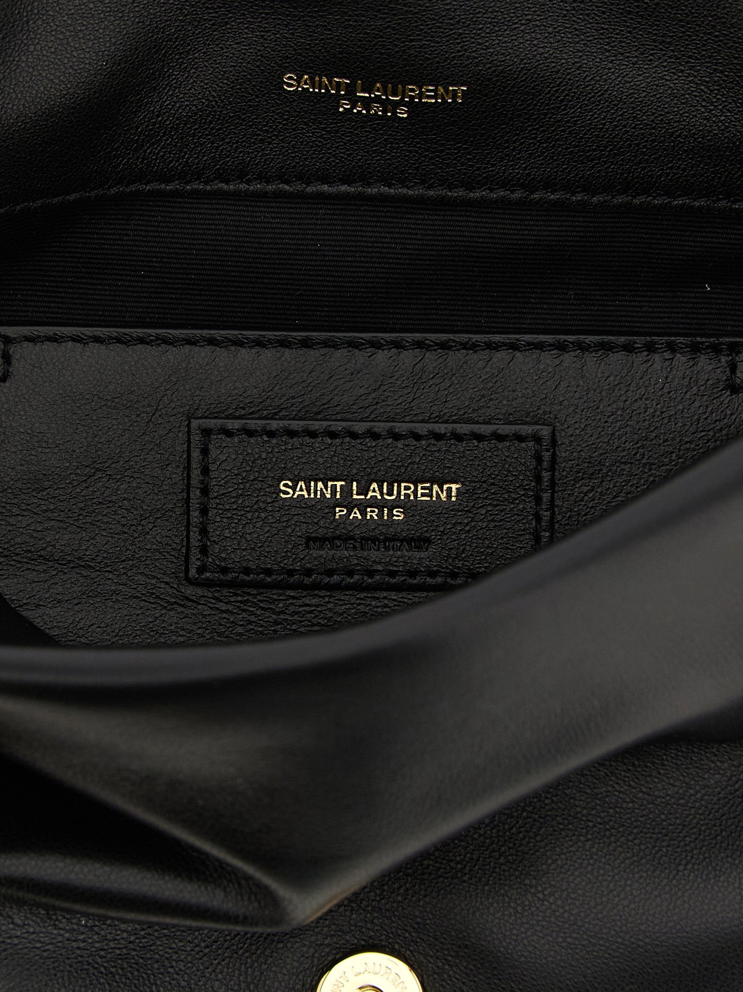 Black Lamb Leather Shoulder Bag