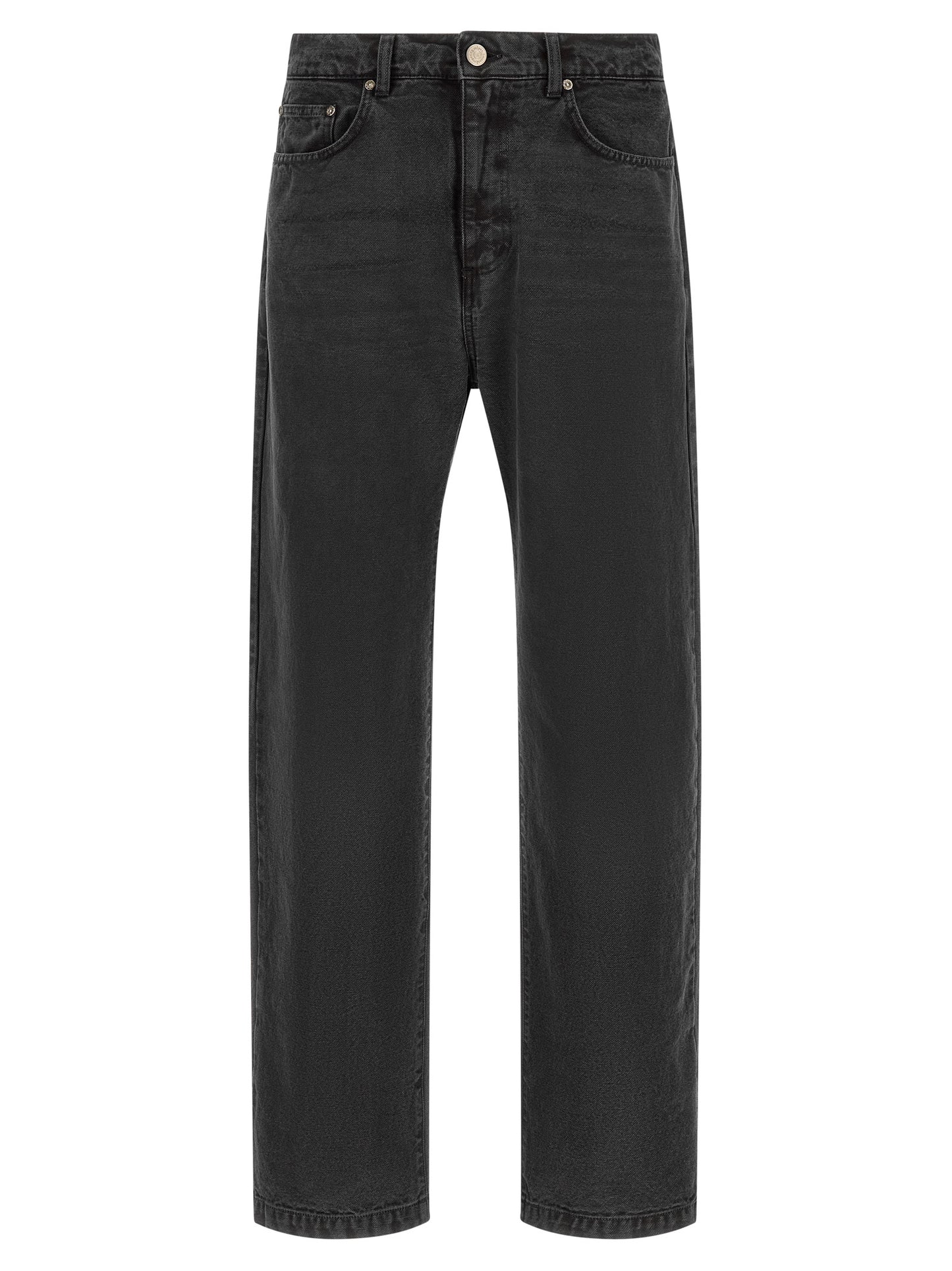 Gray Organic Cotton Straight-Leg Jeans