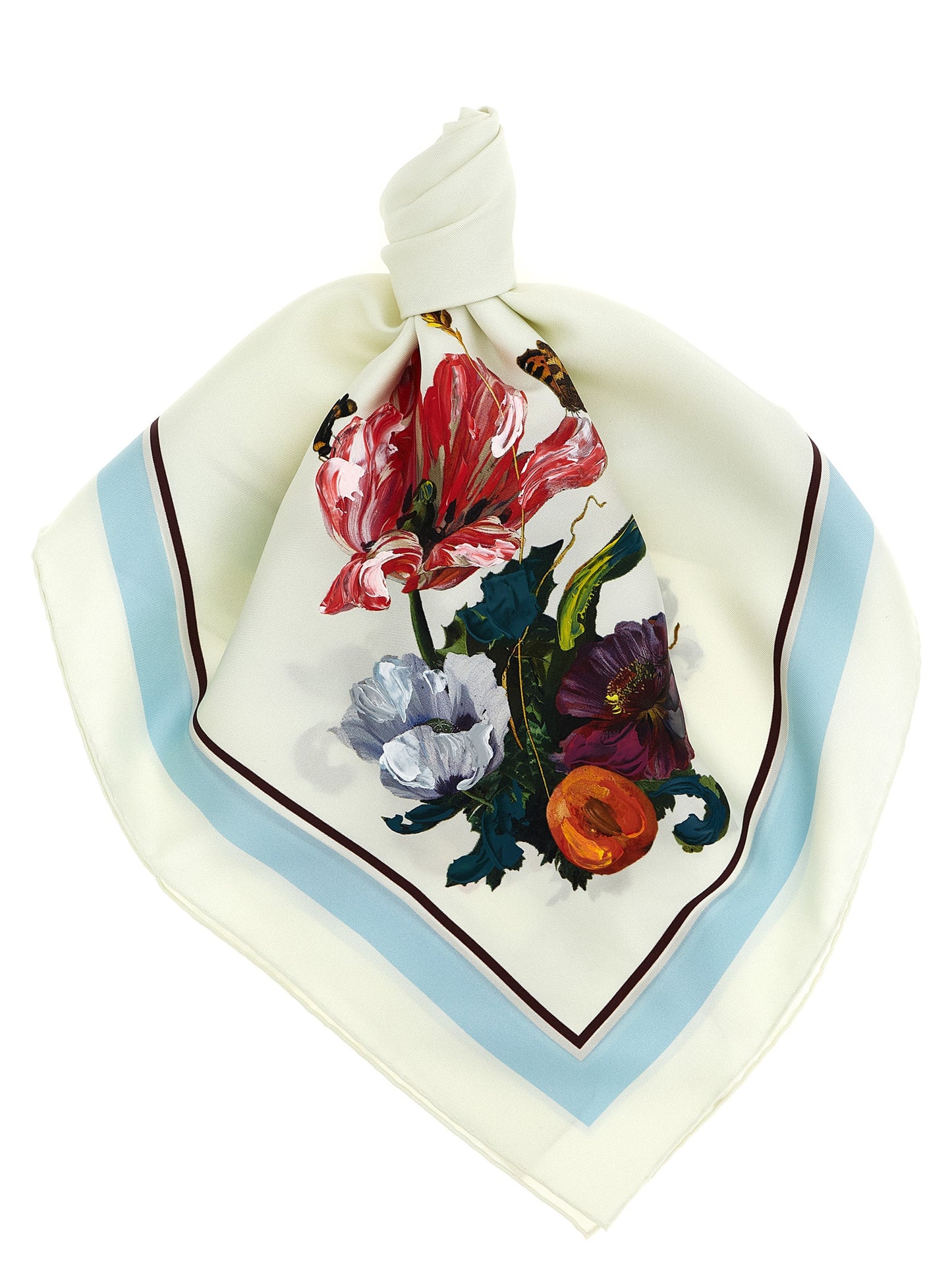 White Silk Scarf