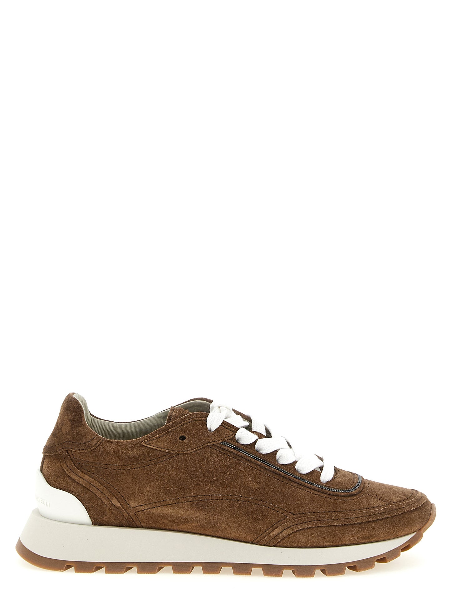 Brown Calfskin Low Top Sneakers