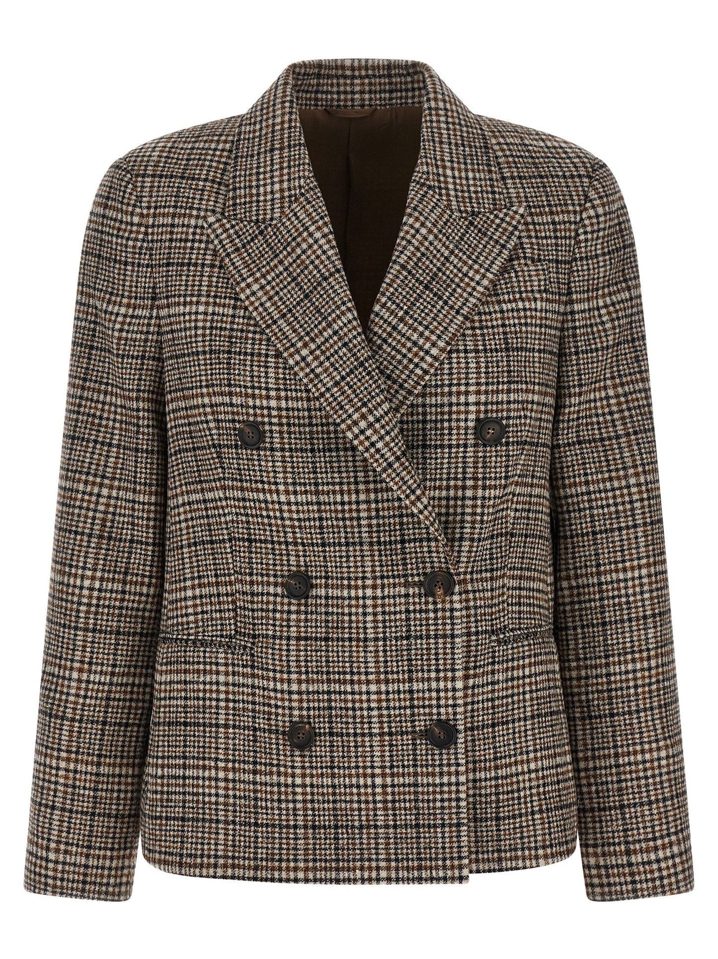 Beige Alpaca Leather Blazer