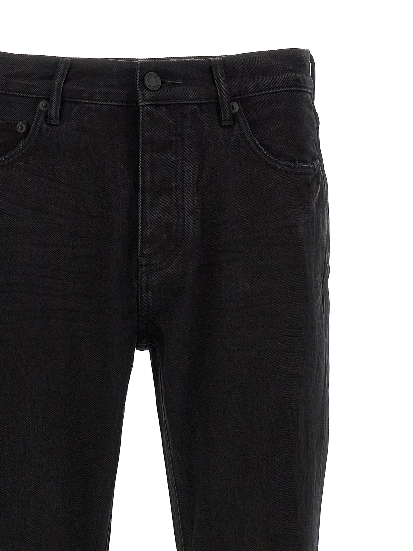 Black Cotton Flared Jeans